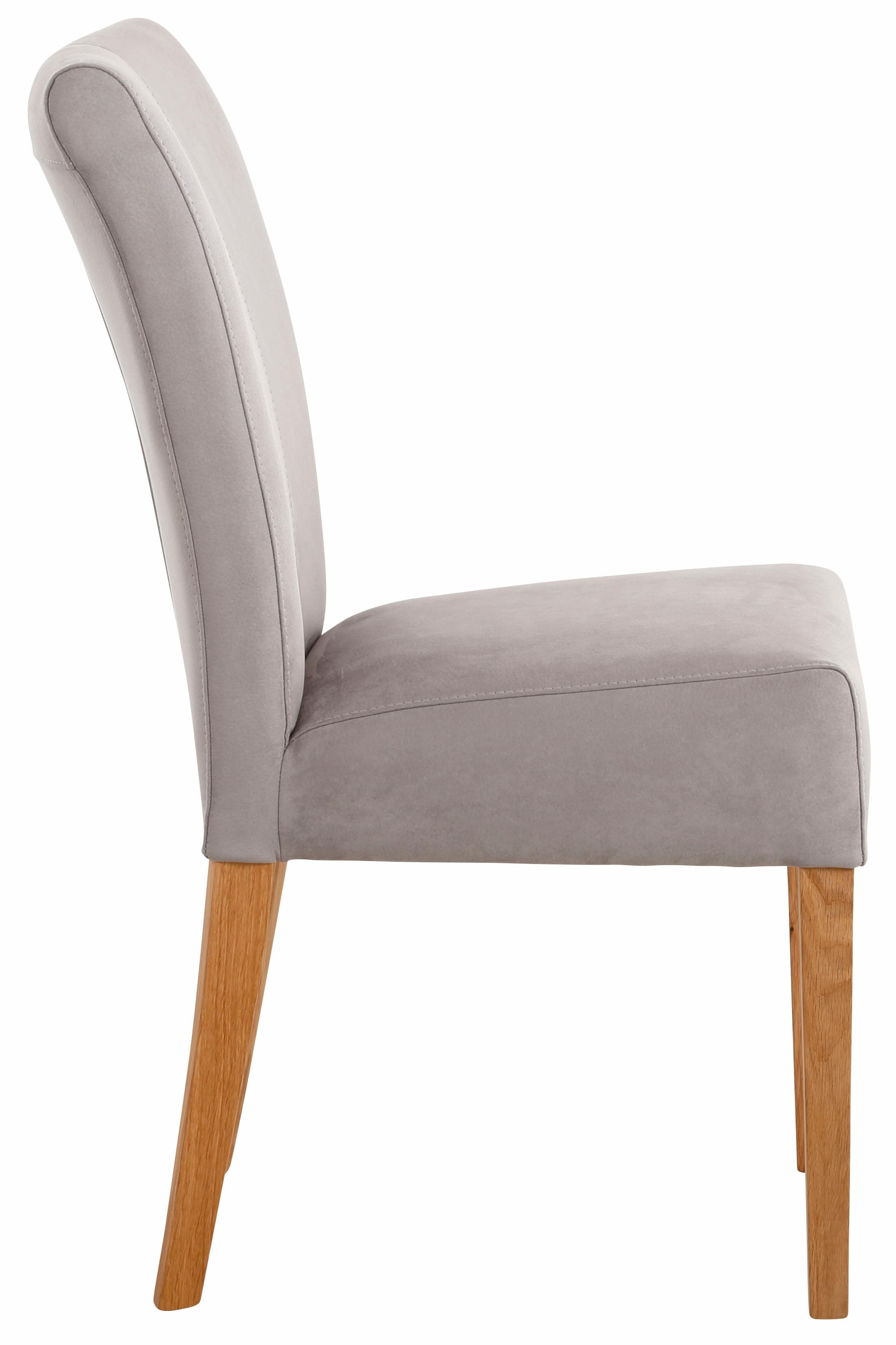Home affaire Esszimmerstuhl »Queen Polsterstuhl BESTSELLER«, (Set), 2 St., Luxus-Microfaser, verschiedene Bezüge, Gestell Massivholz