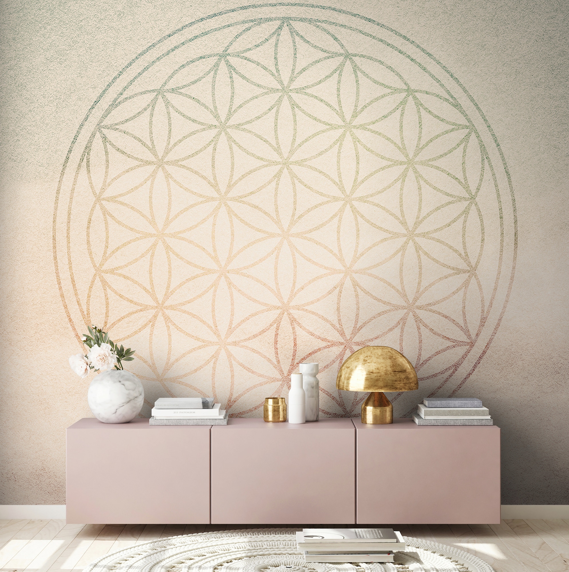 Architects Paper Fototapete »Atelier 47 Flower of Life 2« orientalisch glatt Vlies, Wand, Schräge, Decke