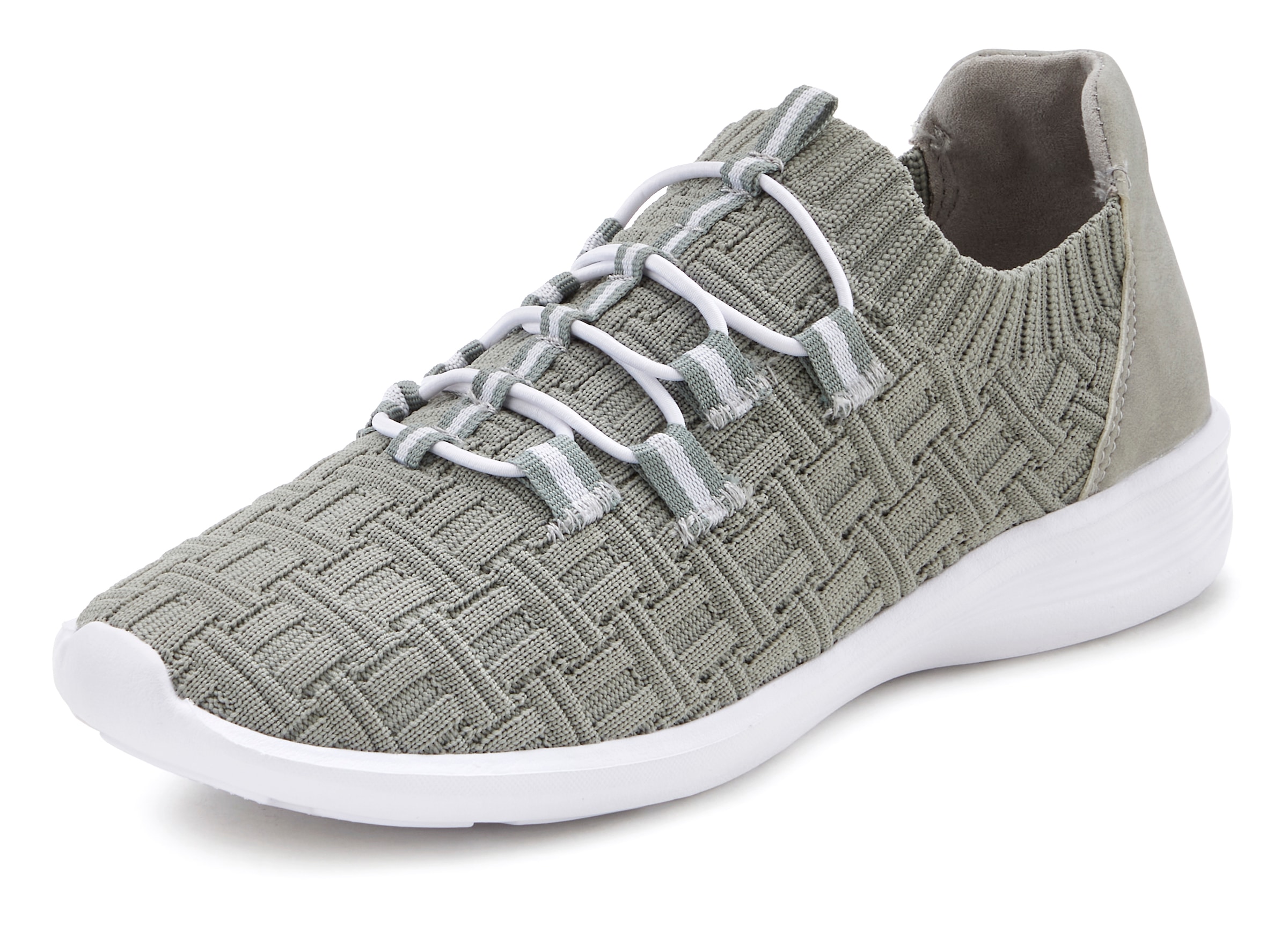 Vivance Sneaker »Slipper, Freizeitschuh, Halbschuh,«, ultraleicht zum Reinschlüpfen mit elastischen Schnürbändern VEGAN