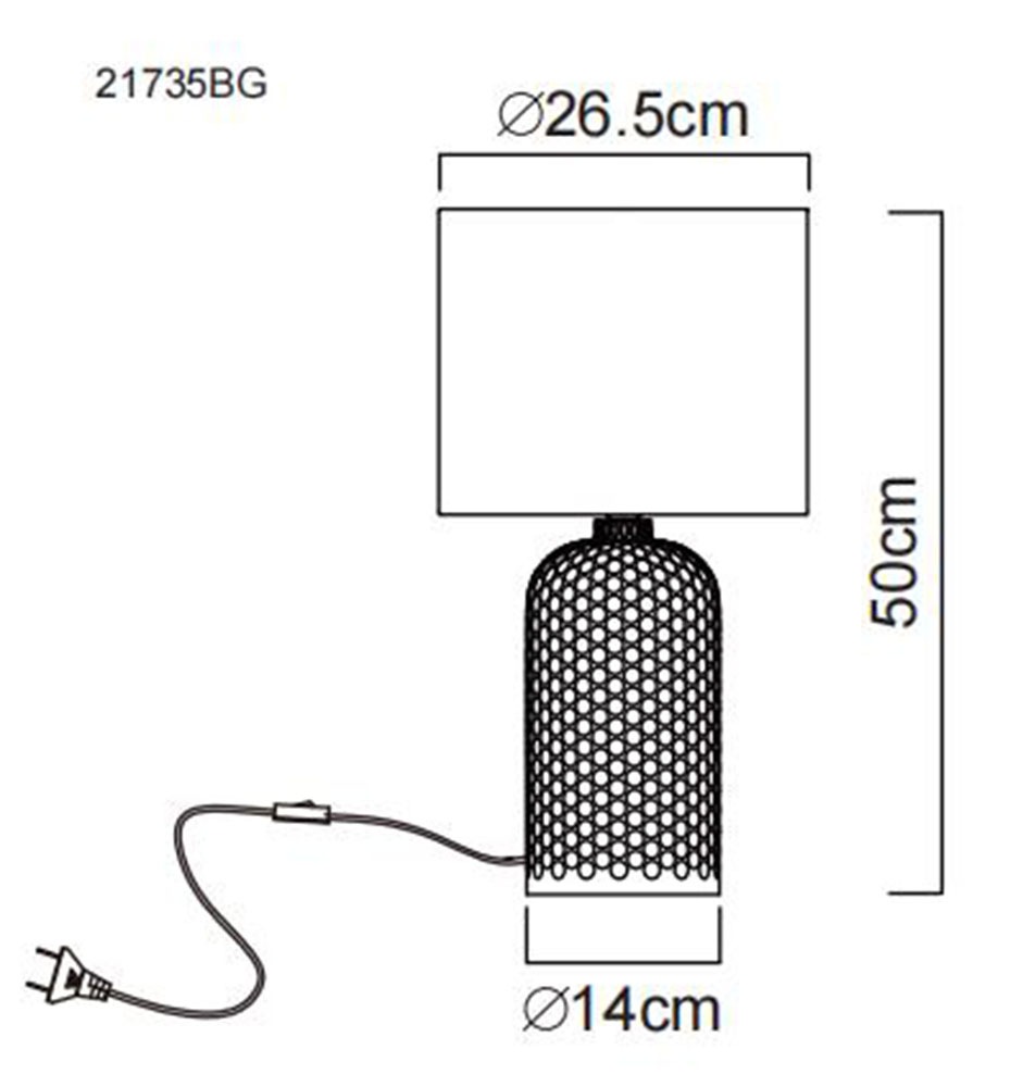 GLOBO LIGHTING Tischleuchte »SOFIA«, Leuchtmittel E27 | ohne Leuchtmittel, Tischlampe/blassgrün/Wohnzimmer/Flur/Schlafzimmer