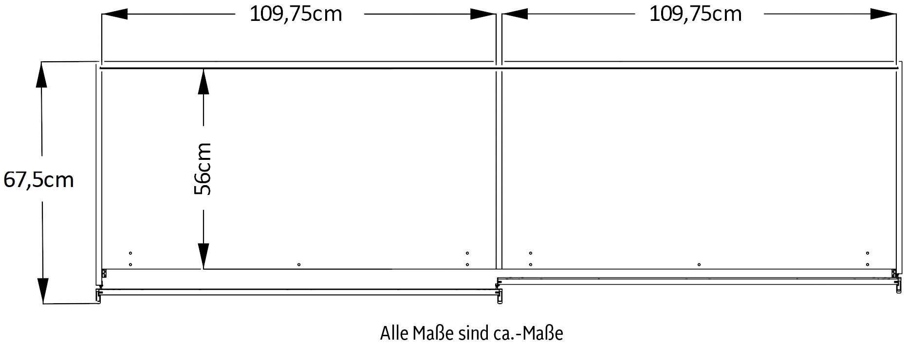 STAUD Schwebetürenschrank »Sinfonie Plus, edles Design in hochwertiger Qualität, Made in Germany« Mit Spiegeltüre und vier verschiedenen Ausstattungsvarianten