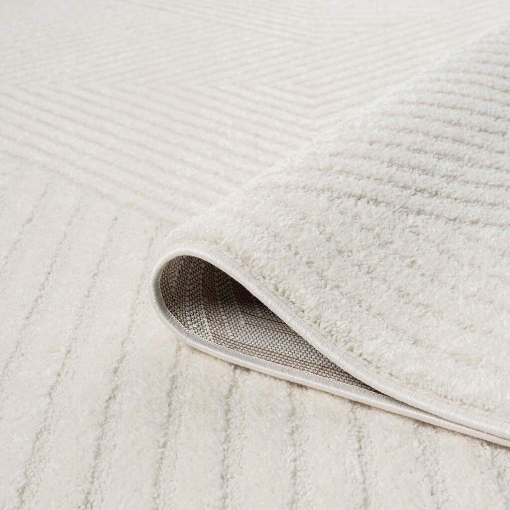 Carpet City Teppich »LOUNGE 0632«, rechteckig, 15 mm Höhe, Kurzflor-Teppich Modern, Hoch-Tief-Struktur, Wohnzimmer, Schlafzimmer