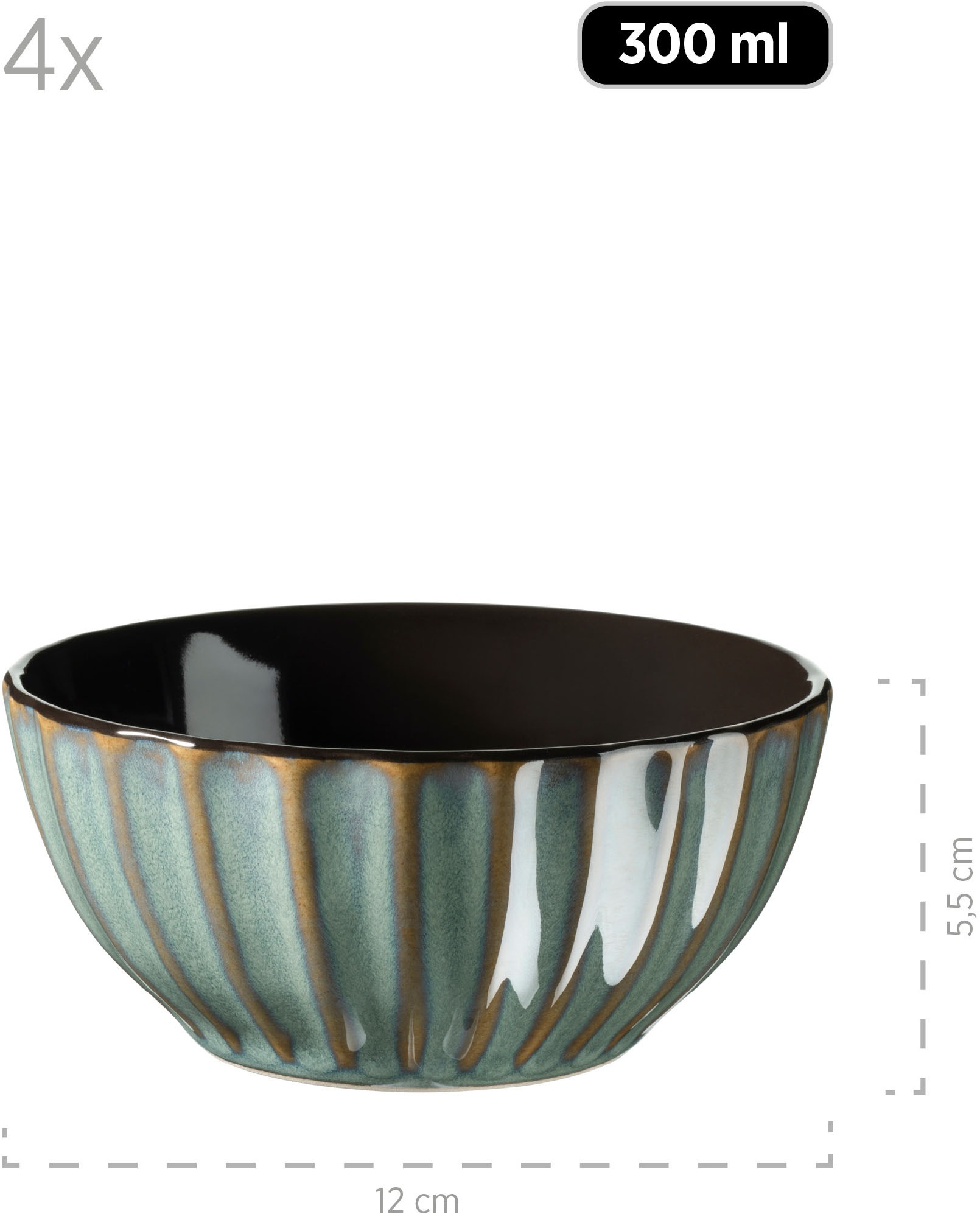 MÄSER Frühstücks-Geschirrset »CONFINO, Frühstücksset, Steinzeug«