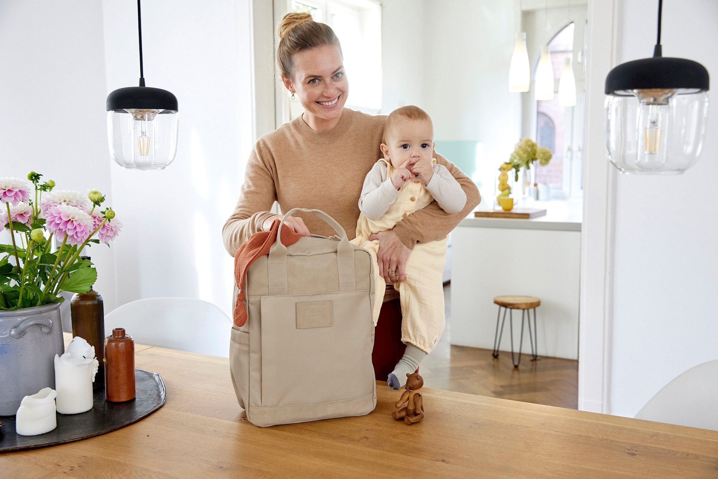 LÄSSIG Wickelrucksack »Green Label, Vividal, humus«, zum Teil aus recyceltem Material