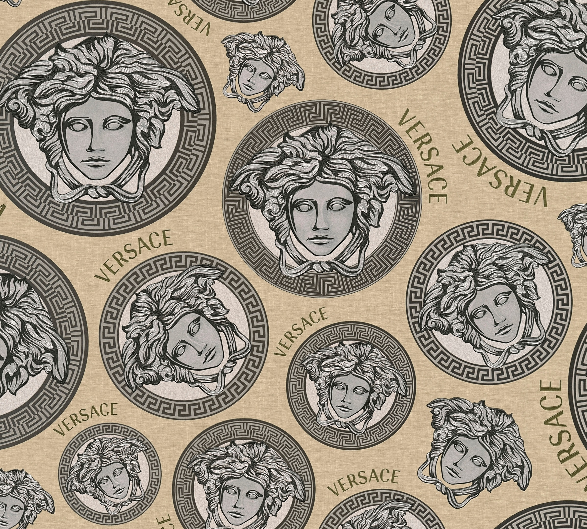 Versace Vliestapete »Wallpaper Versace 5 Medusakopf« abstrakt   gemustert günstig online kaufen