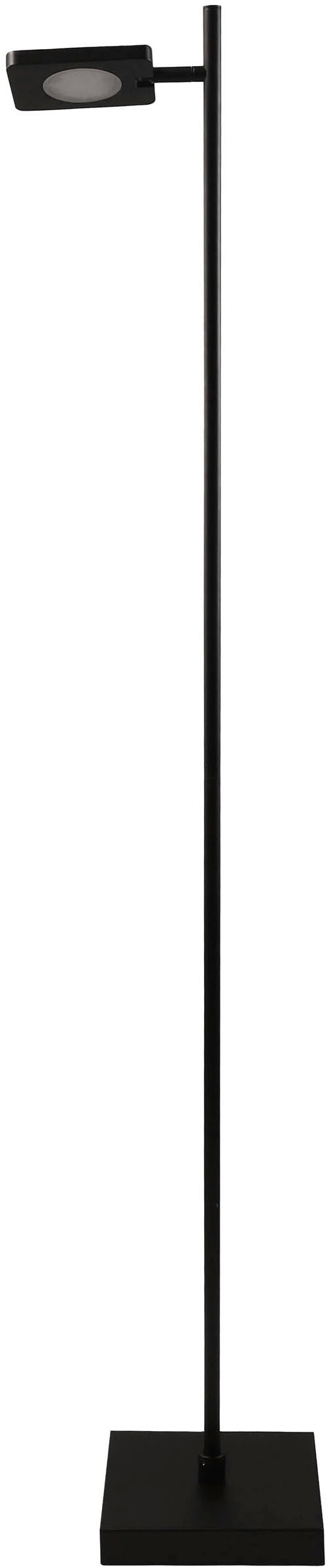 näve LED Stehlampe »Lupa«, 1 flammig, Leuchtmittel LED-Modul | LED wechselbar, Akkuleuchte, USB-C Kabel, schwarz, dimmbar(Touch), Schirm drehbar
