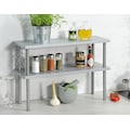 KESPER for kitchen & home Ablageregal, mit 2 Ablageböden in Farbe grau