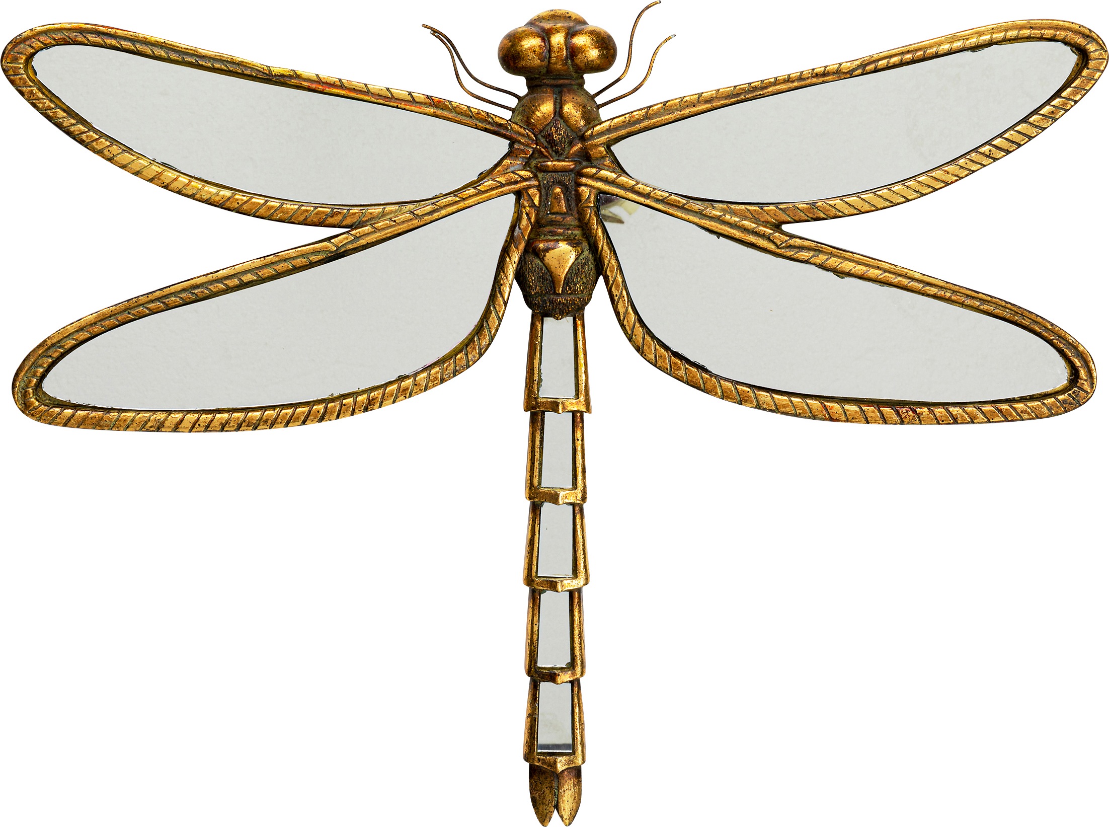 Kare Design Wanddekoobjekt »Wandschmuck Dragonfly Mirror 36x46cm« günstig online kaufen