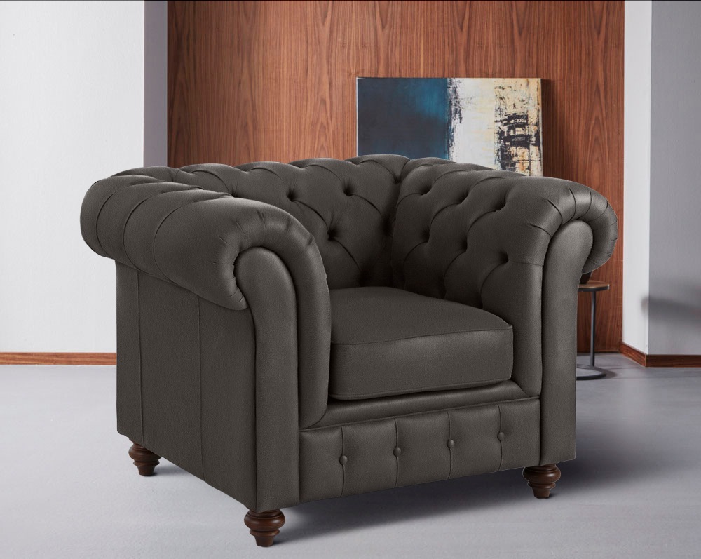 Home affaire Sessel »Chesterfield B/T/H: 105/69/74 cm«, mit hochwertiger Knopfheftung, auch in Leder
