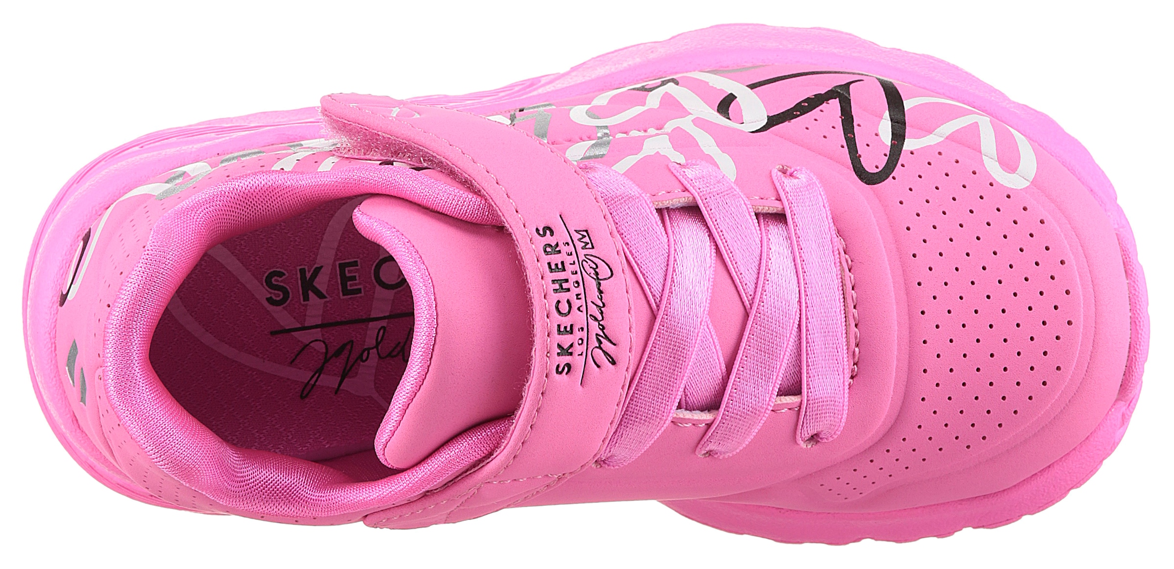 Skechers Sneaker »UNO LITE«, Klettschuh mit bunten Herzen, Größenschablone zum Download