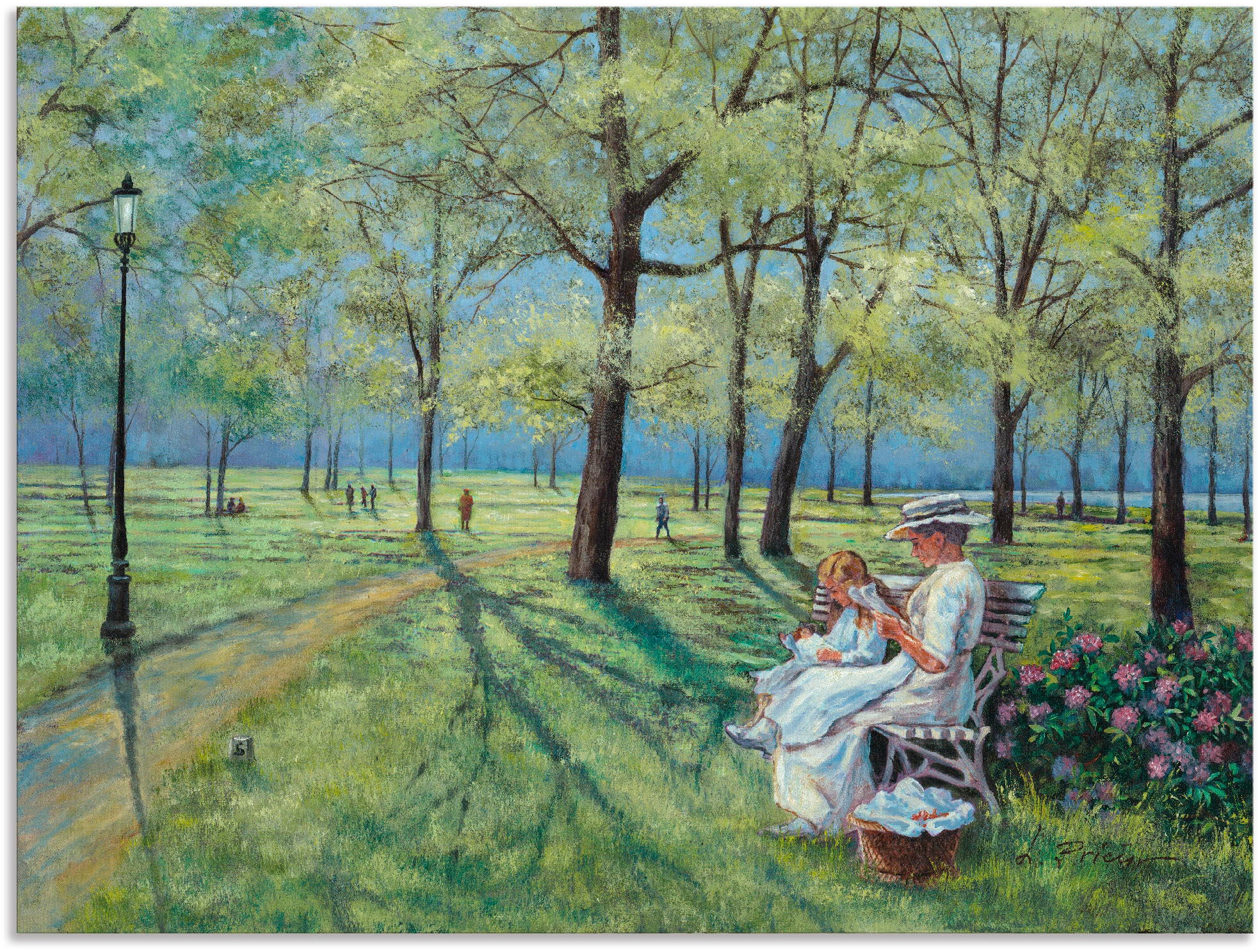 Artland Wandbild »Im Park«, Wiesen & Bäume, (1 St.), als Alubild, Outdoorbi günstig online kaufen
