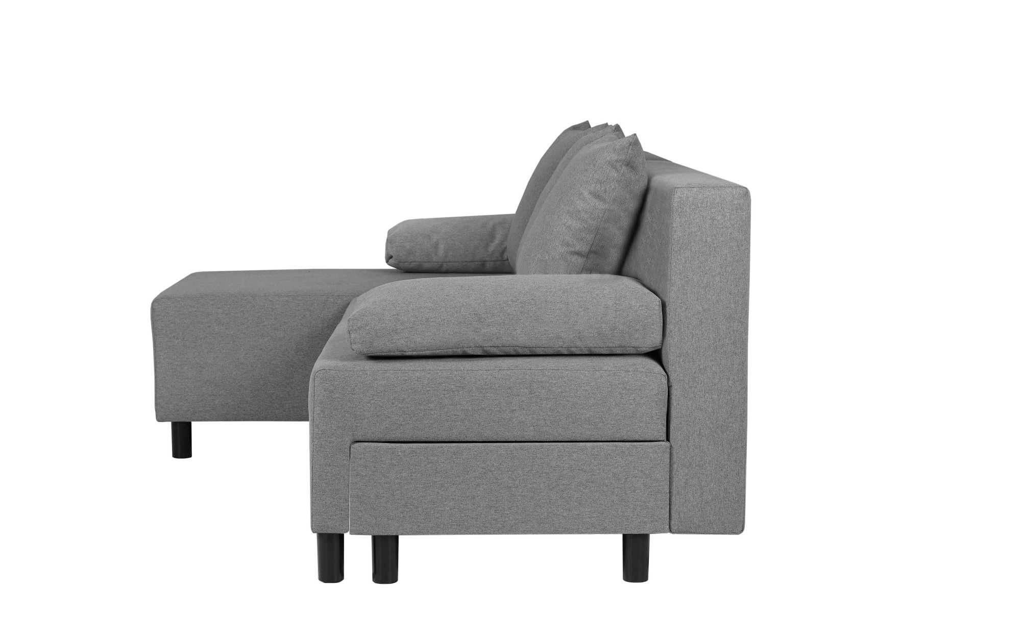INOSIGN Ecksofa »IWALANI, Schlafsofa mit Bettkasten, Recamiere beidseitig montierbar«, L-Form, B/T/H 199/135/83 cm, Struktur weich & Velvet
