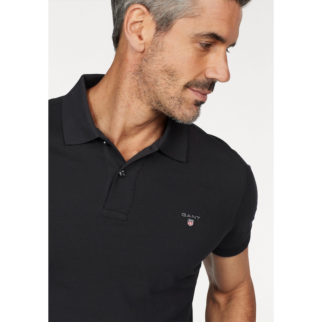 Gant Poloshirt »ORIGINAL PIQUE SS RUGGER«, mit Flachstrickkragen