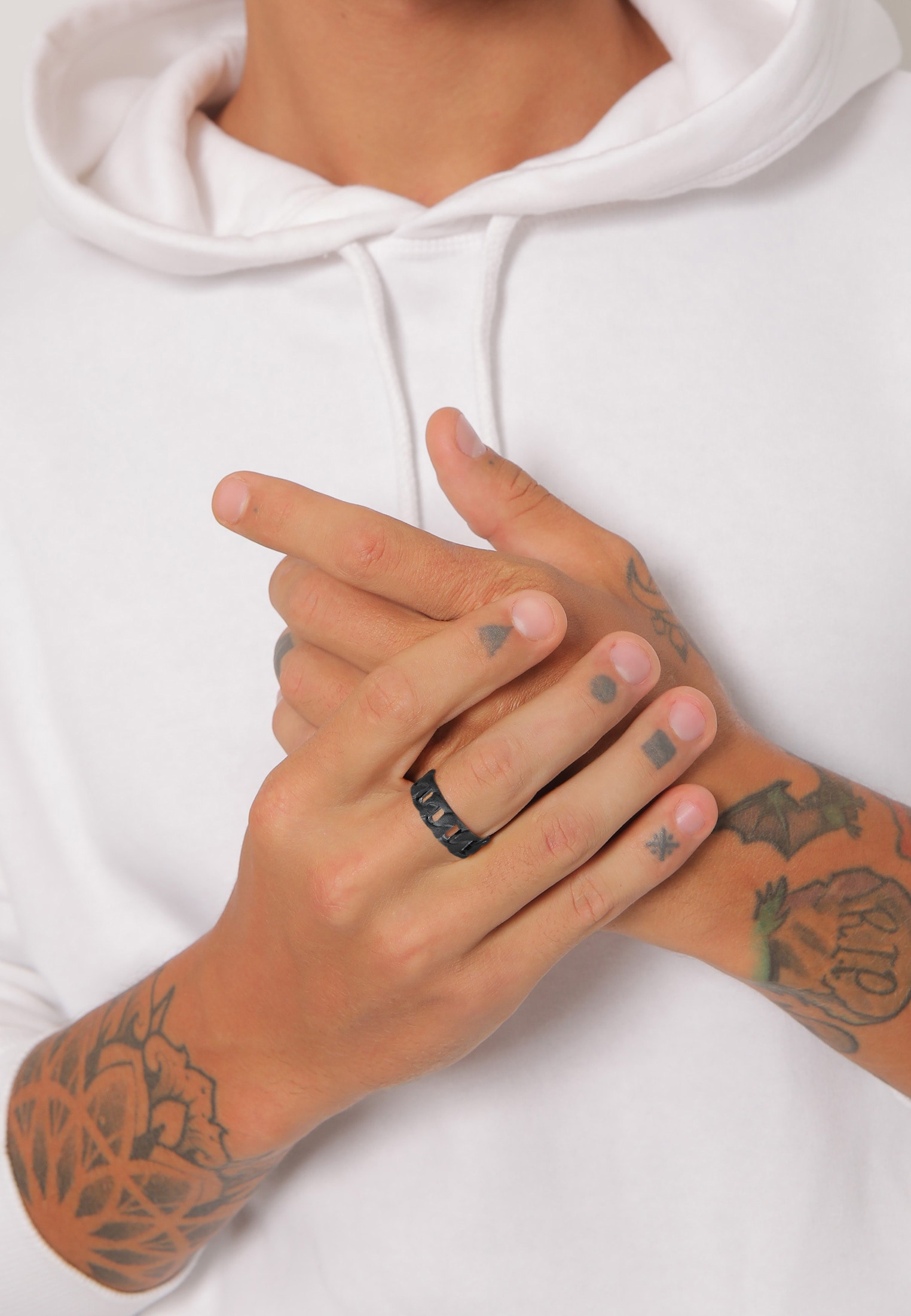 Kuzzoi Silberring »Herren Chunky Chain Look Panzerglieder 925 Silber«