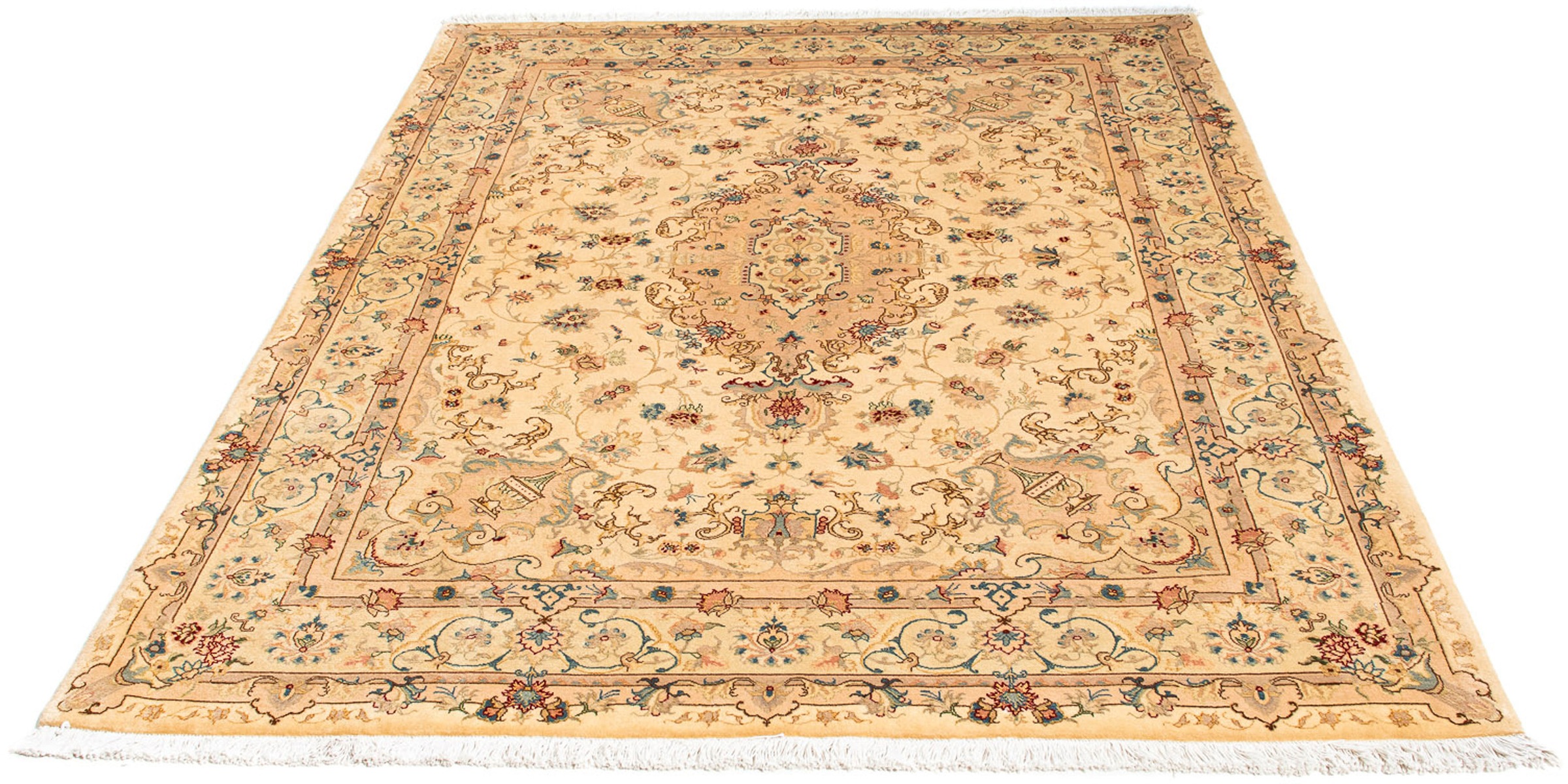 morgenland Orientteppich »Perser - Täbriz - Royal - 200 x 149 cm - hellbrau günstig online kaufen