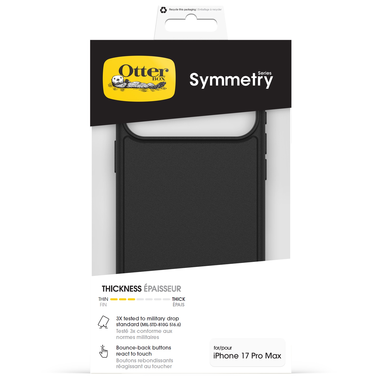Otterbox Handyhülle »Symmetry Series für Apple iPhone 17 Pro Max« Apple iPhone 17 Pro Max Backcover, Schutzhülle, Handyschutzhülle, Case, Schutzcase, stoßfest