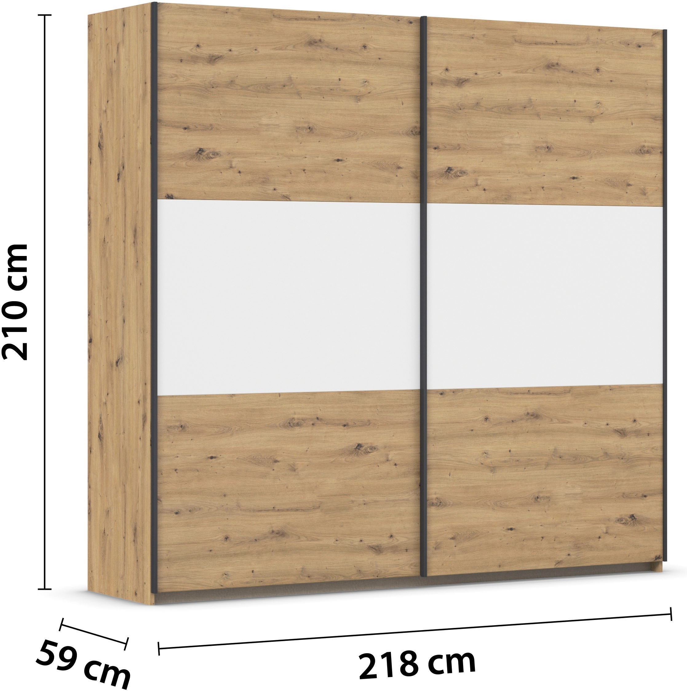 rauch Schwebetürenschrank »Kleiderschrank Schrank Garderobe Garderobenschrank Wäscheschrank NEO«, (in 3 verschiedenen Ausstattungen BASIC/CLASSIC/PREMIUM), mit großzügigem Stauraum und vielfältigen Farbkombinationen