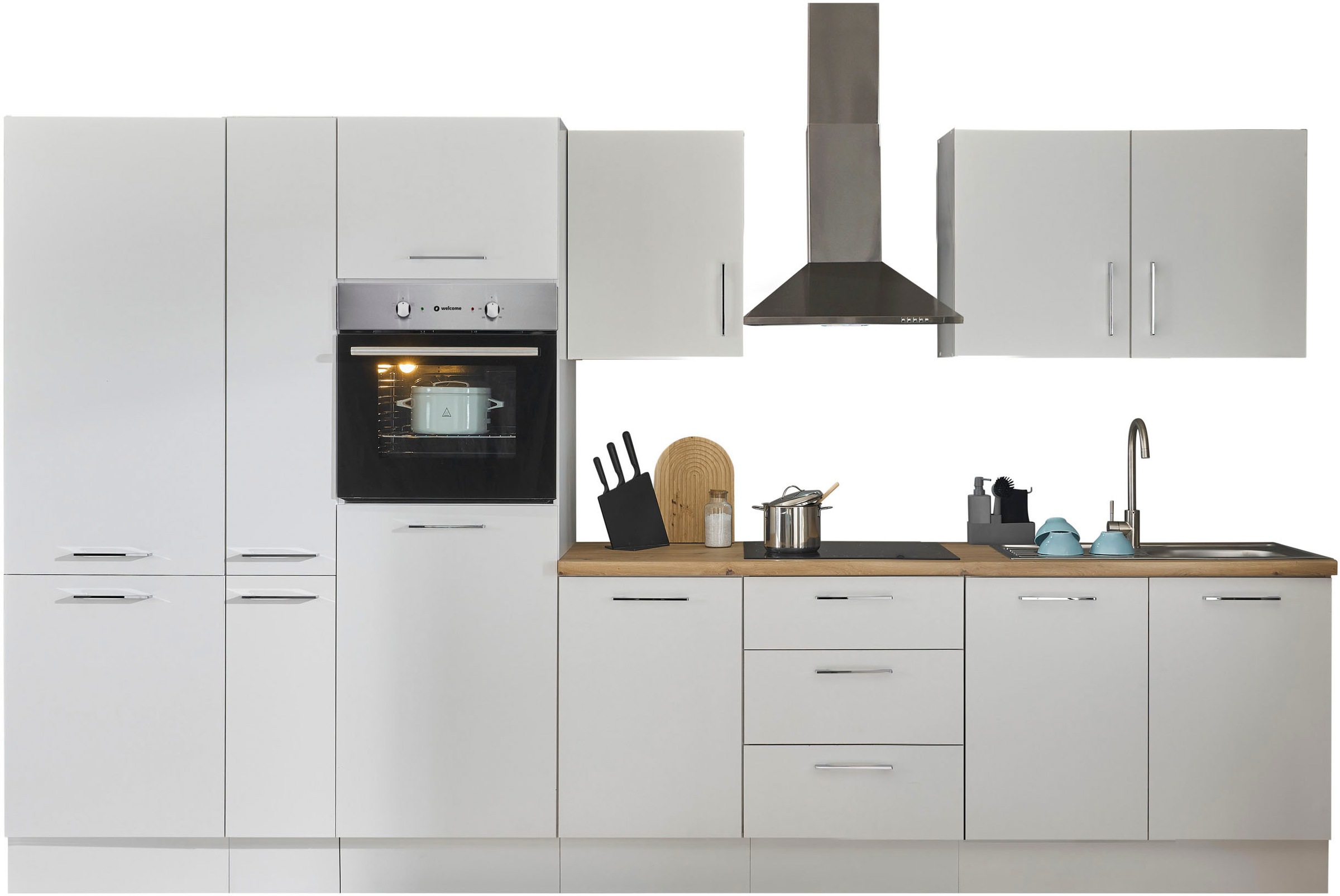 BASIC by Balculina Küchenzeile »Turin« Breite 360 cm, wahlweise mit E-Gerät günstig online kaufen