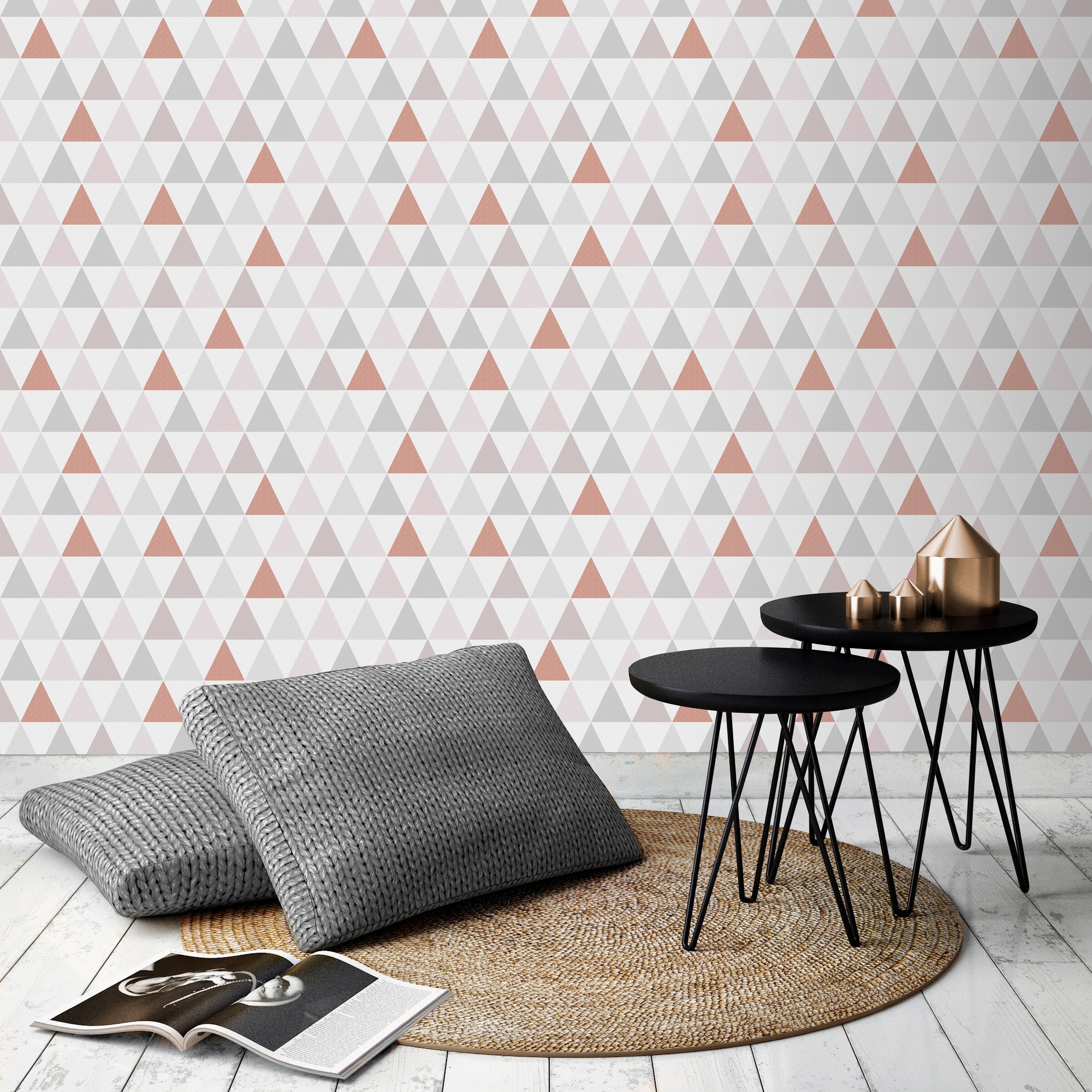 Superfresco Easy Vliestapete »Tarek Rose Gold« geometrisch geprägt Tarek ro günstig online kaufen
