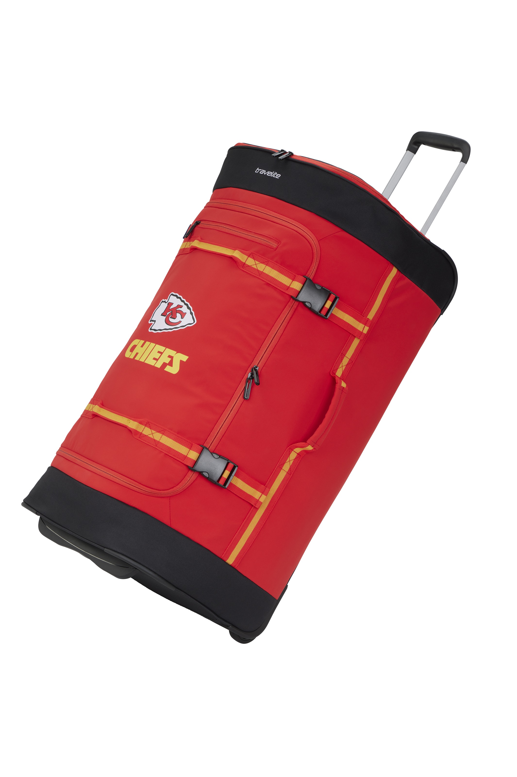 travelite Reisetasche »travelite x NFL Rollenreisetasche« große Öffnung, Schuhfach und Teleskopgestänge – robust und praktisch