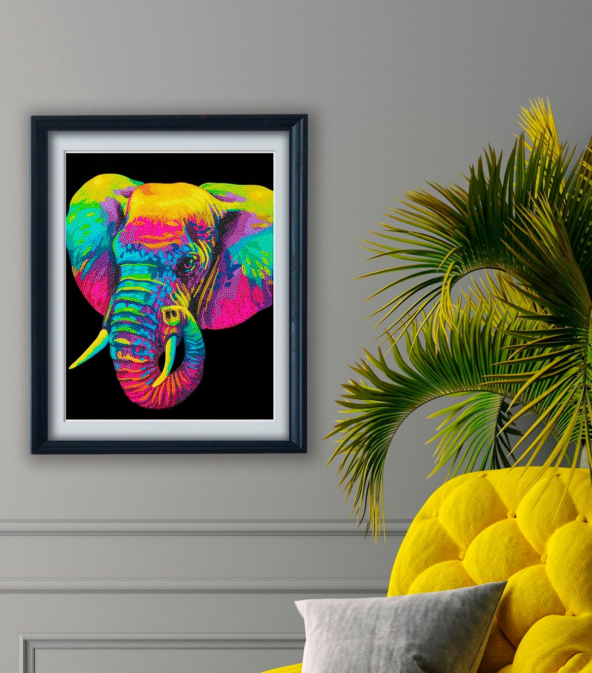 Diamond Dotz Kreativset »Diamond Painting Neon Elefant«