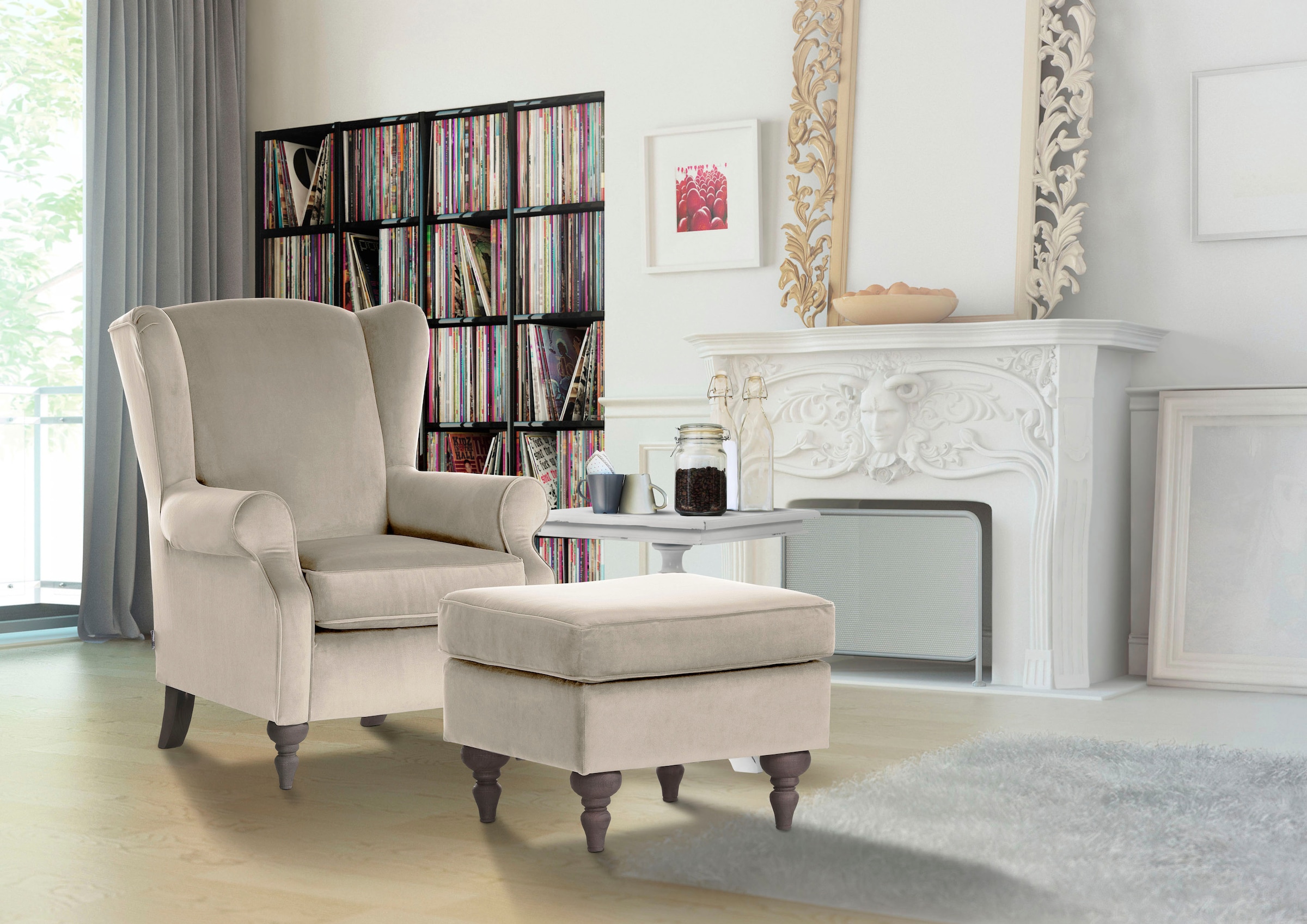 Hocker   Cozy ¦ beige ¦ Maße (cm): B: 55 H: 44 T: 55 Polstermöbel > Hocker günstig online kaufen