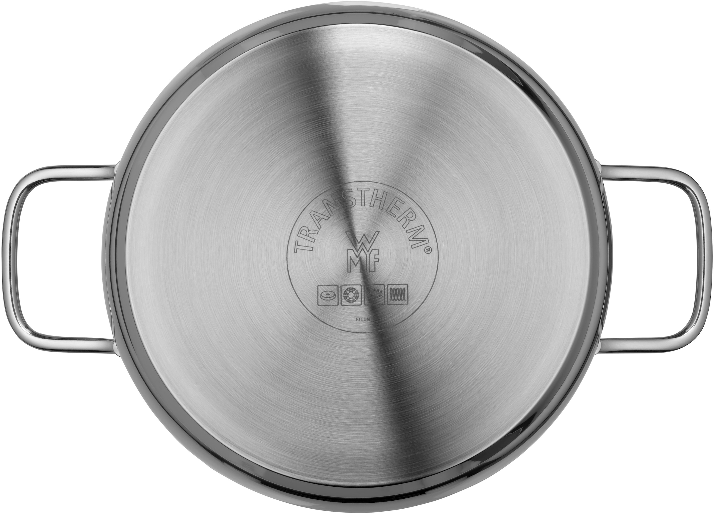 WMF Bratentopf »Diadem Plus«, Cromargan® Edelstahl Rostfrei 18/10, (2 tlg.), breiter Schüttrand, außergewöhnliches Design, spülmaschinengeeignet