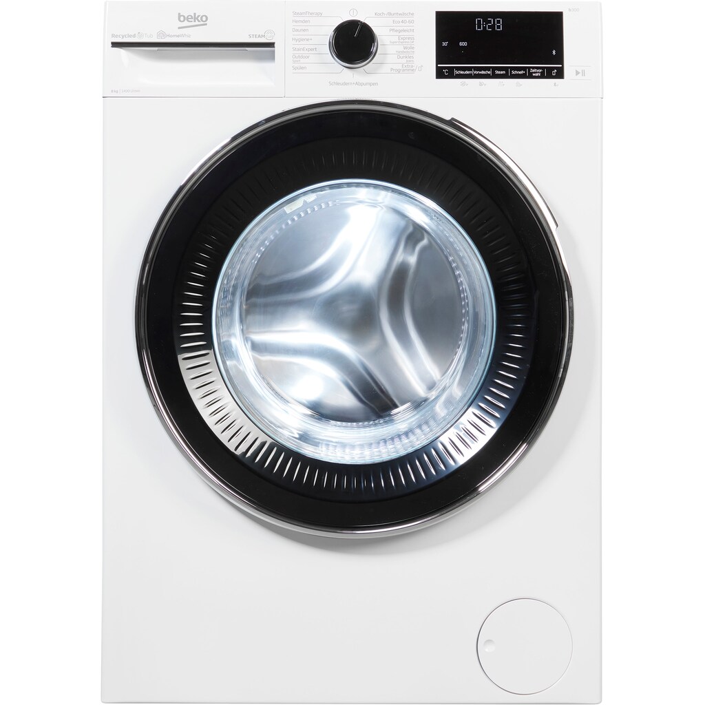 BEKO Waschmaschine »B5WFU58415W«, B5WFU58415W, 8 kg, 1400 U/min