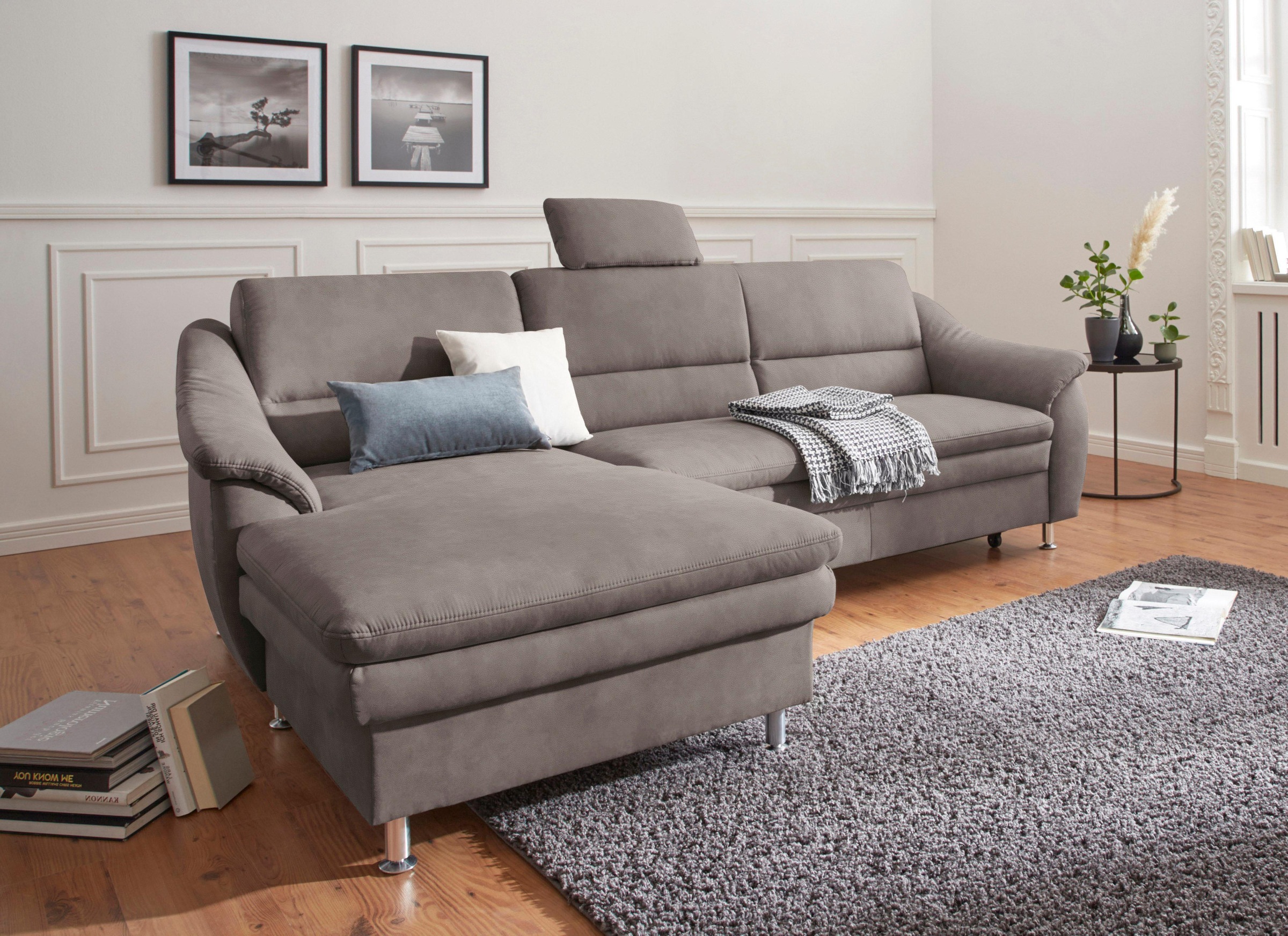 sit&more Ecksofa »Cardoso L-Form«, mit Federkern, wahlweise mit Bettfunktio günstig online kaufen