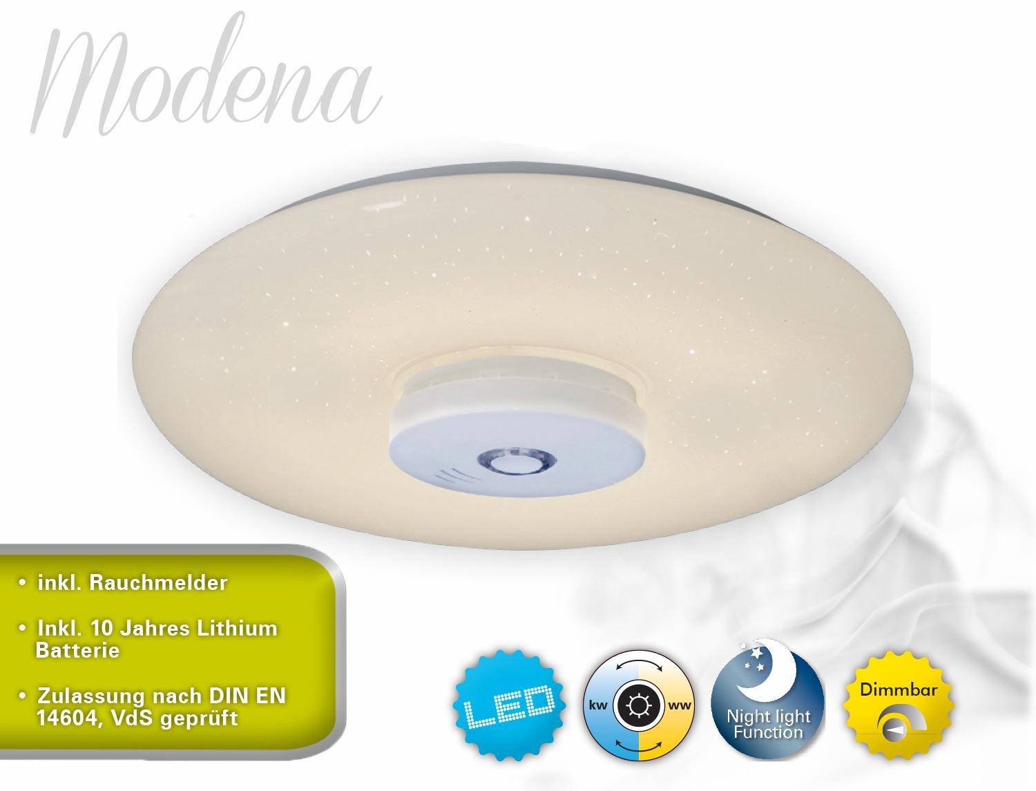 näve LED Deckenleuchte incl. Fernbedienung Raten Rauchmelder auf LED mit 15W, »MODENA«, CCT,incl. kaufen total