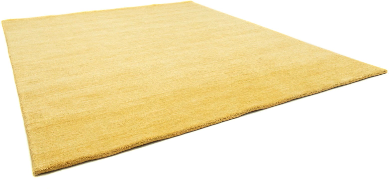 morgenland Wollteppich »Uni - Gabbeh Teppich - Softy«, rechteckig, 1,6 mm Höhe, Gabbeh Optik, Uni Farben, reine Wolle, sehr weicher Flor, Wohnzimmer