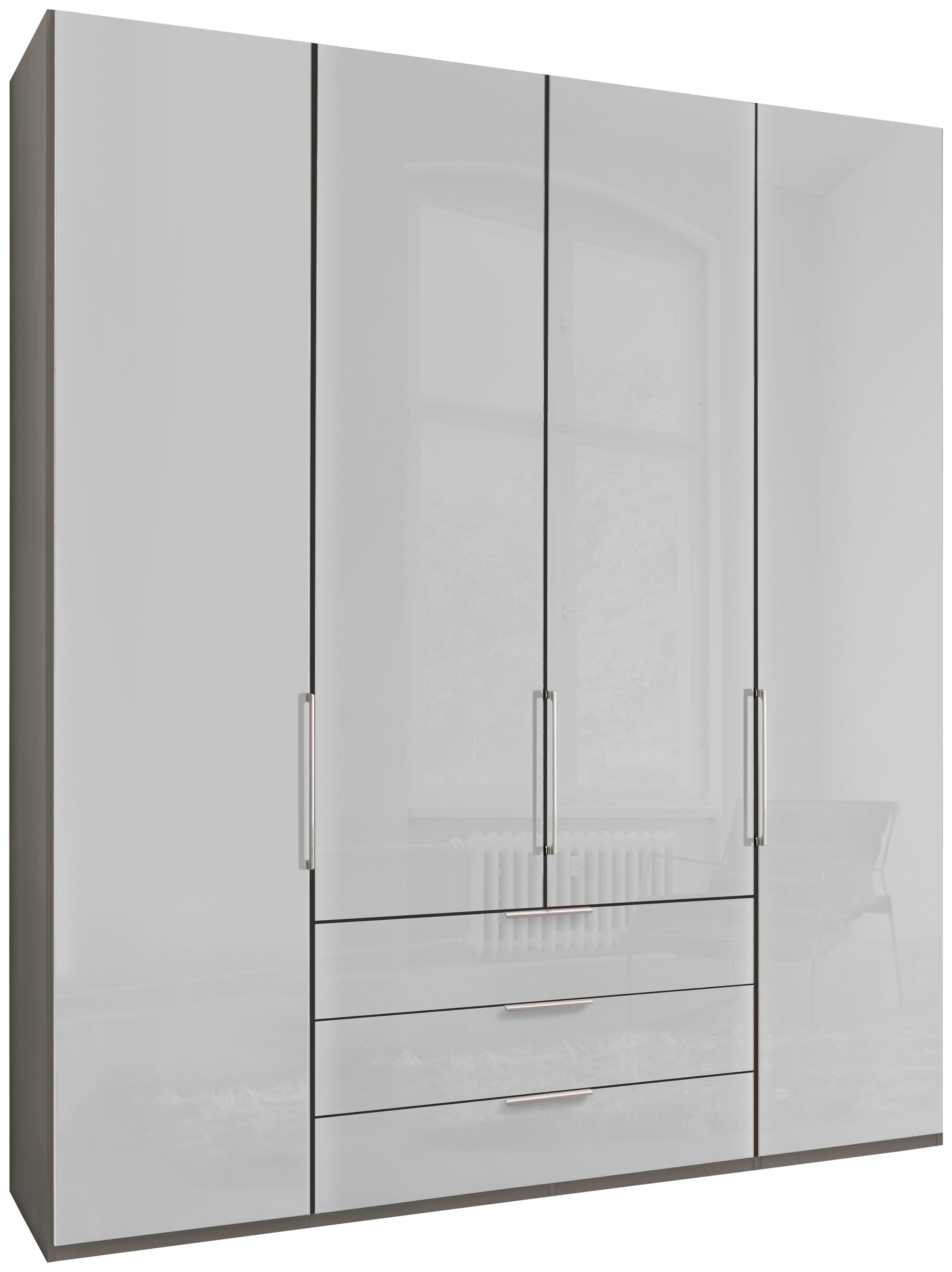 WIEMANN Falttürenschrank "Monaco", mit Glasfront sowie hochwertigen Beschlä günstig online kaufen