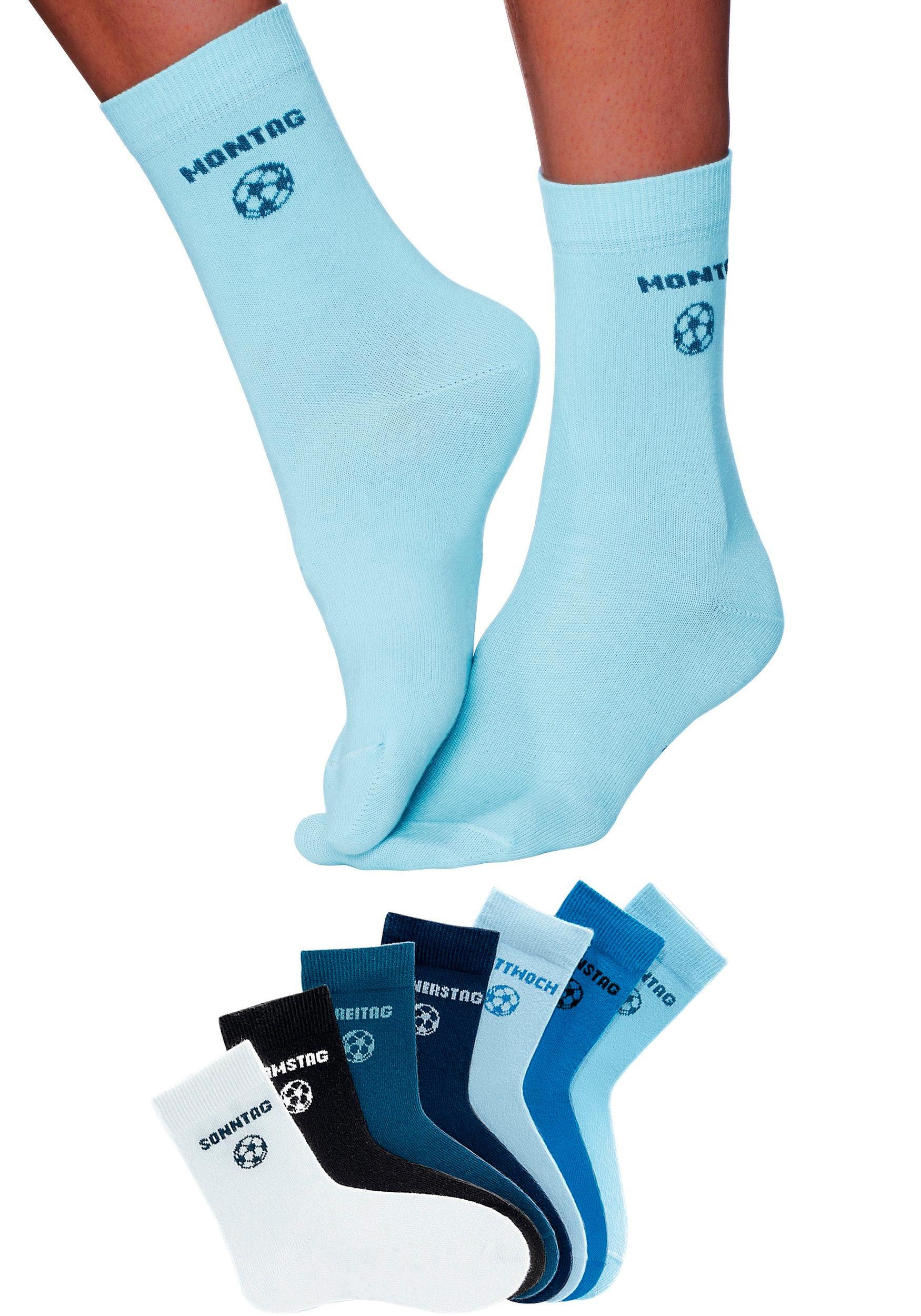 H.I.S Socken, (Packung, 7 Paar), für Kinder mit Fußballmotiv