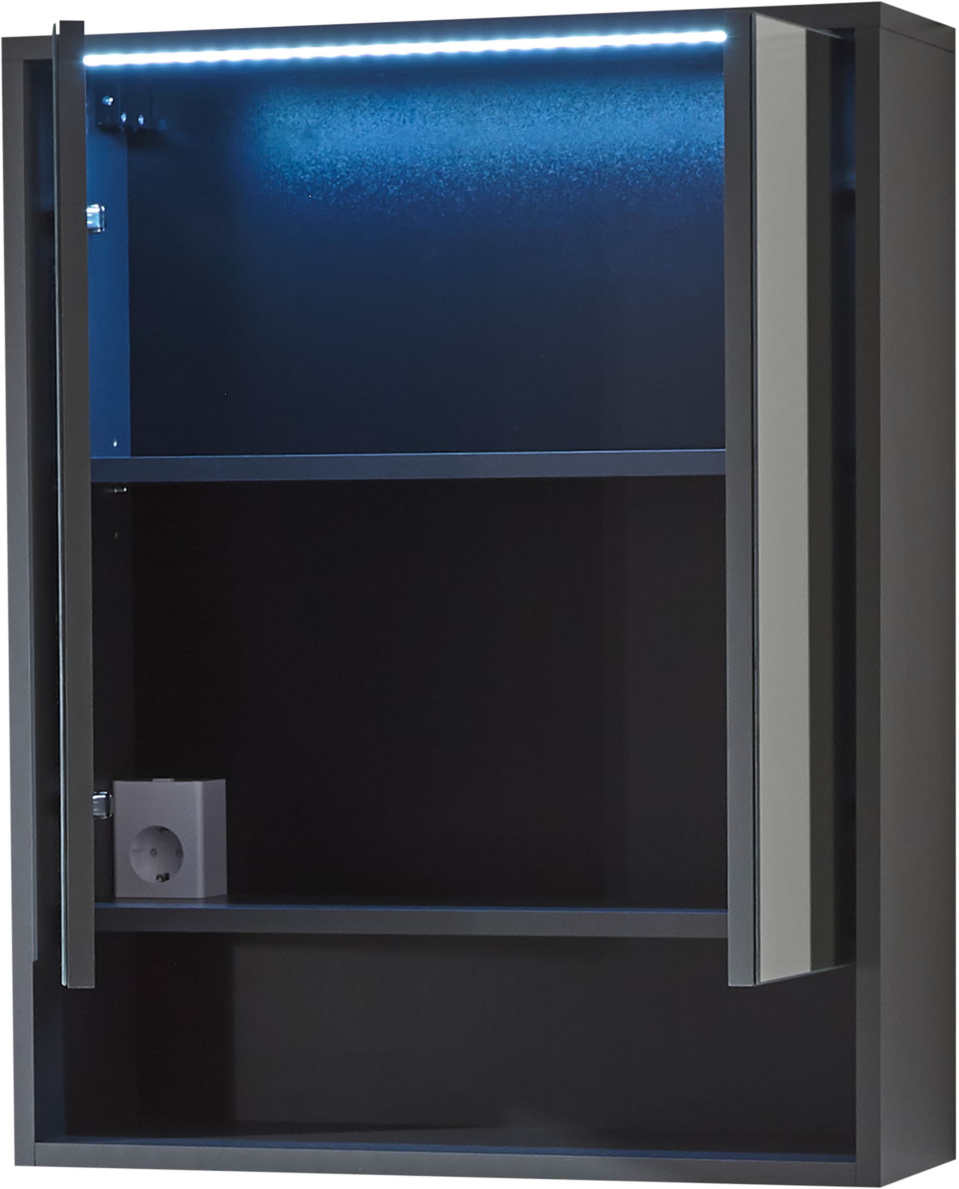 BASIC by Balculina Spiegelschrank »Lucera Spiegelschrank, Badezimmerschrank BxHxT 60x75x20« 1 Stk. tlg. Breite 60 cm, Tür L/R montierbar, LED-Beleuchtung