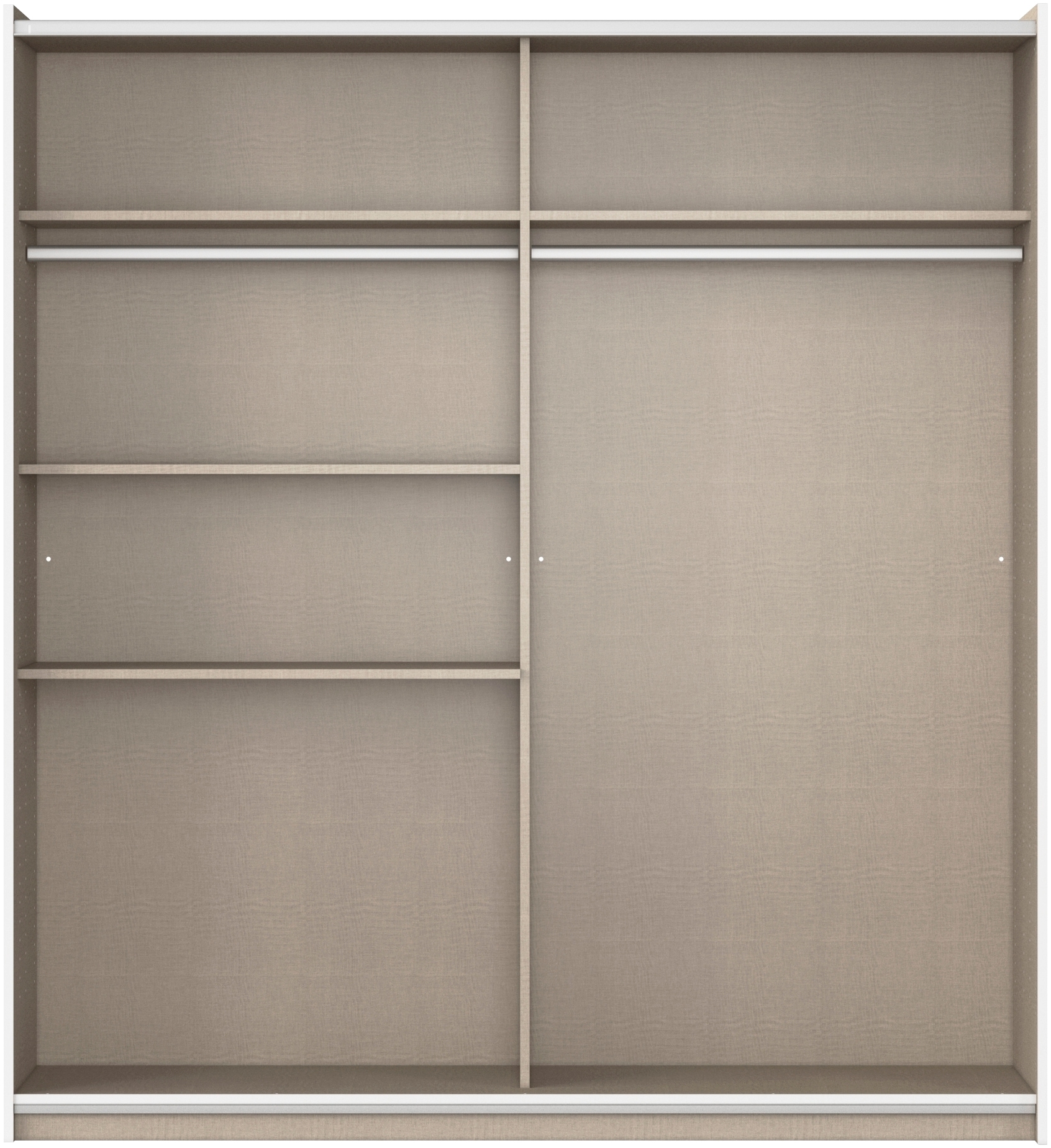 rauch Schwebetürenschrank »Kleiderschrank Schrank Garderobe SATURN mit 3 Ausstattungsvarianten«, 3 verschiedene Ausstattungsvarianten Griffe aus Metall MADE IN GERMANY