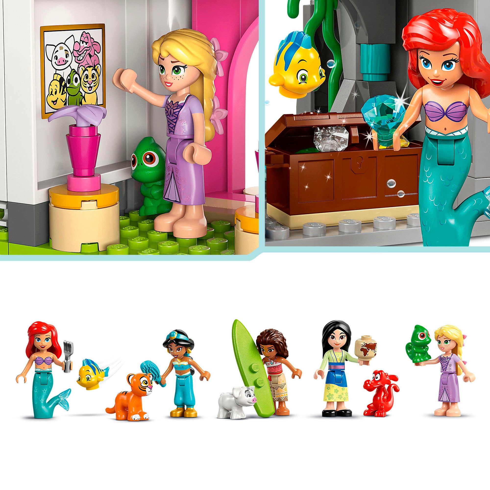 LEGO® Konstruktionsspielsteine »Prinzessinnenschloss mit Haustieren (43267), LEGO Disney Princess«, (787 St.), Made in Europe