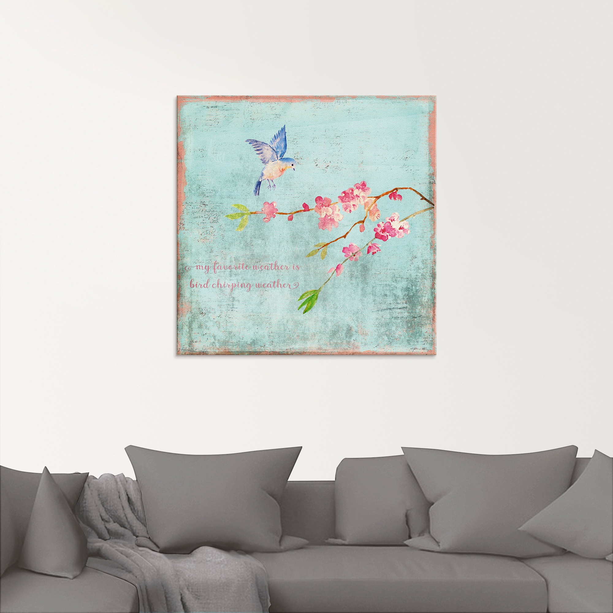 Artland Glasbild »Vogelgezwitscherwetter« Sprüche & Texte 1 Stk. tlg. in ve günstig online kaufen