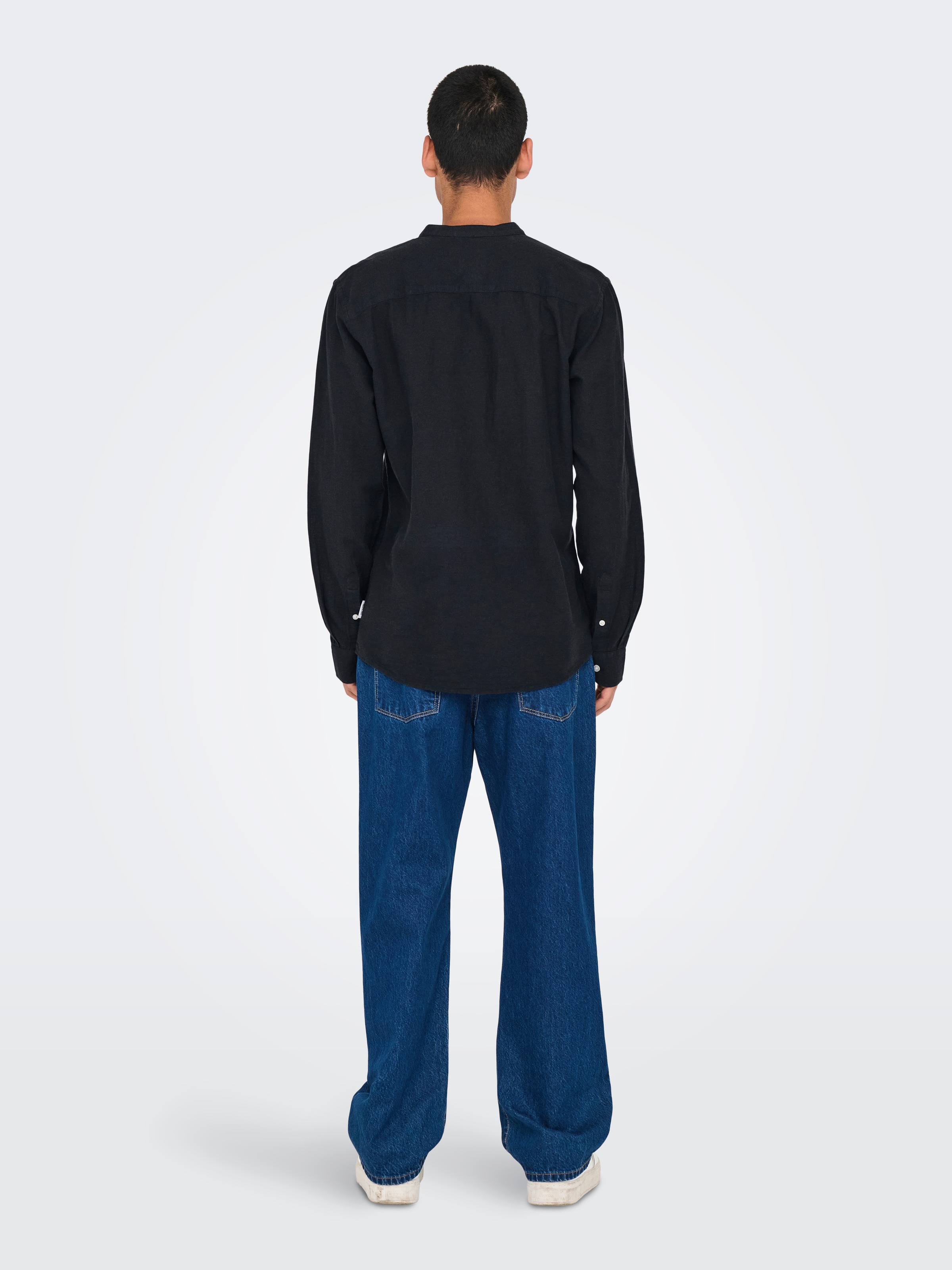 ONLY & SONS Langarmhemd »ONSCAIDEN LS SOLID LINEN MAO SHIRT NOOS«