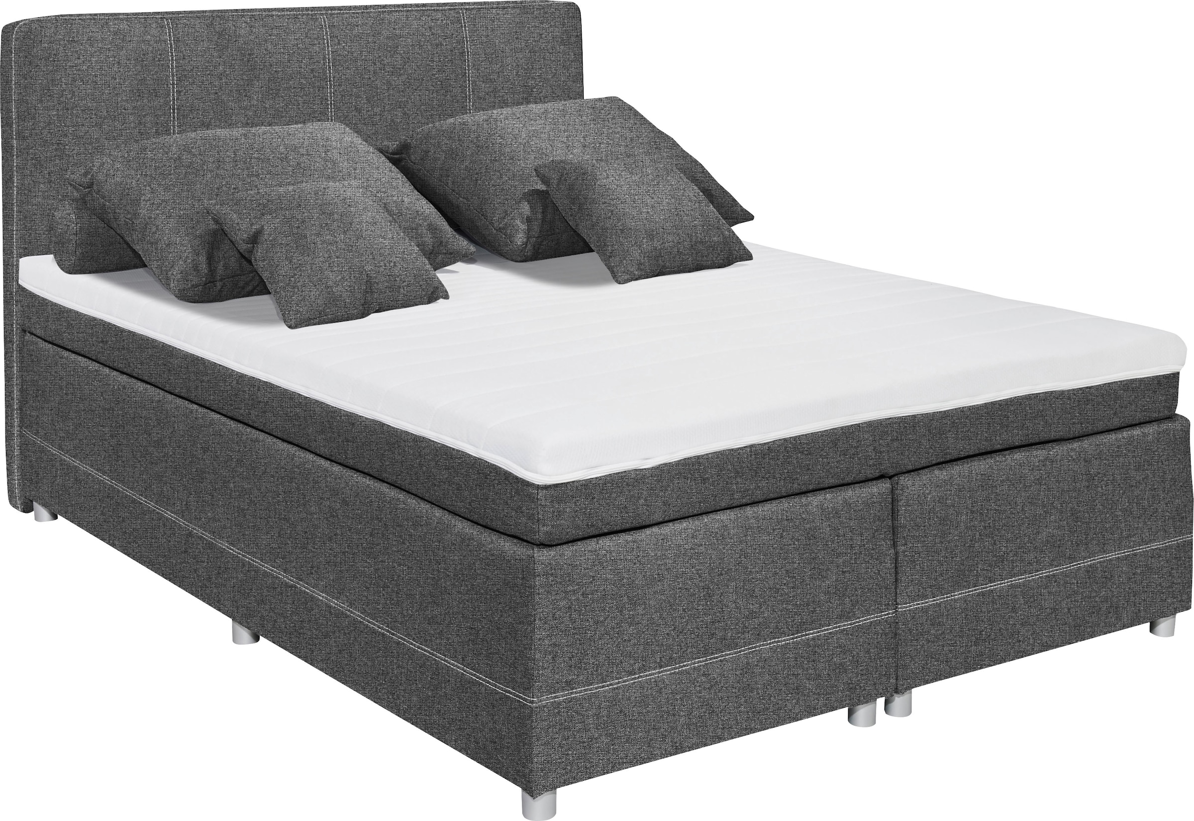 ED EXCITING DESIGN Boxspringbett »Luanda«, wahlweise mit Matratze und Toppe günstig online kaufen