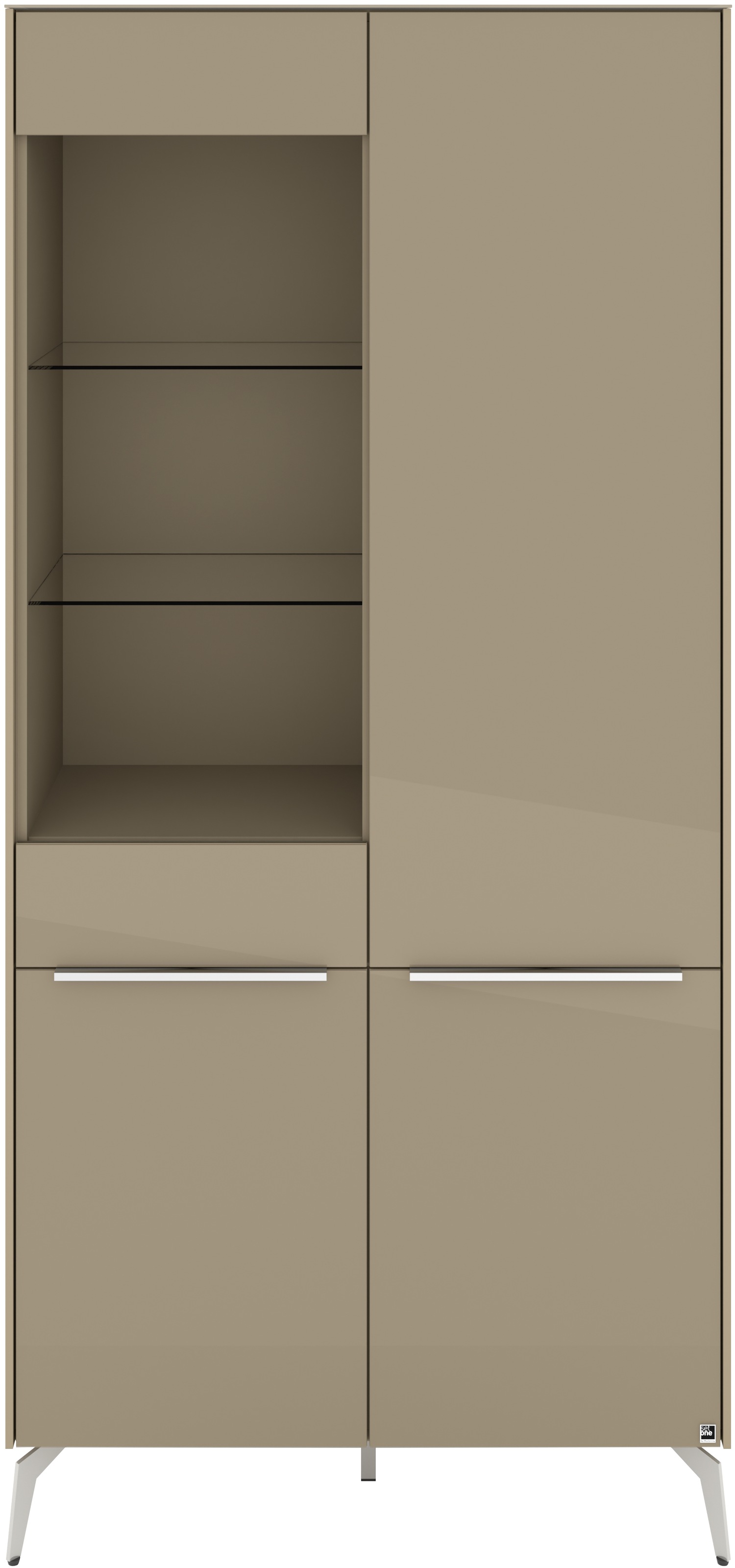 set one by Musterring Standvitrine »Reno« 1 Stk. tlg. Mit Winkelfuß in diversen Farben, 200 cm Höhe & Farbauswahl