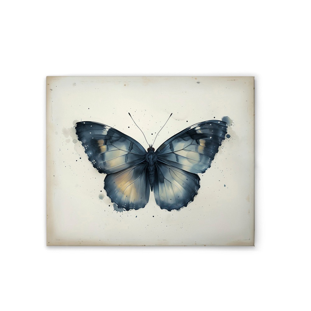 A.S. Création Leinwandbild »Butterfly - Wandbild Beige Blau Schwarz Keilrah günstig online kaufen