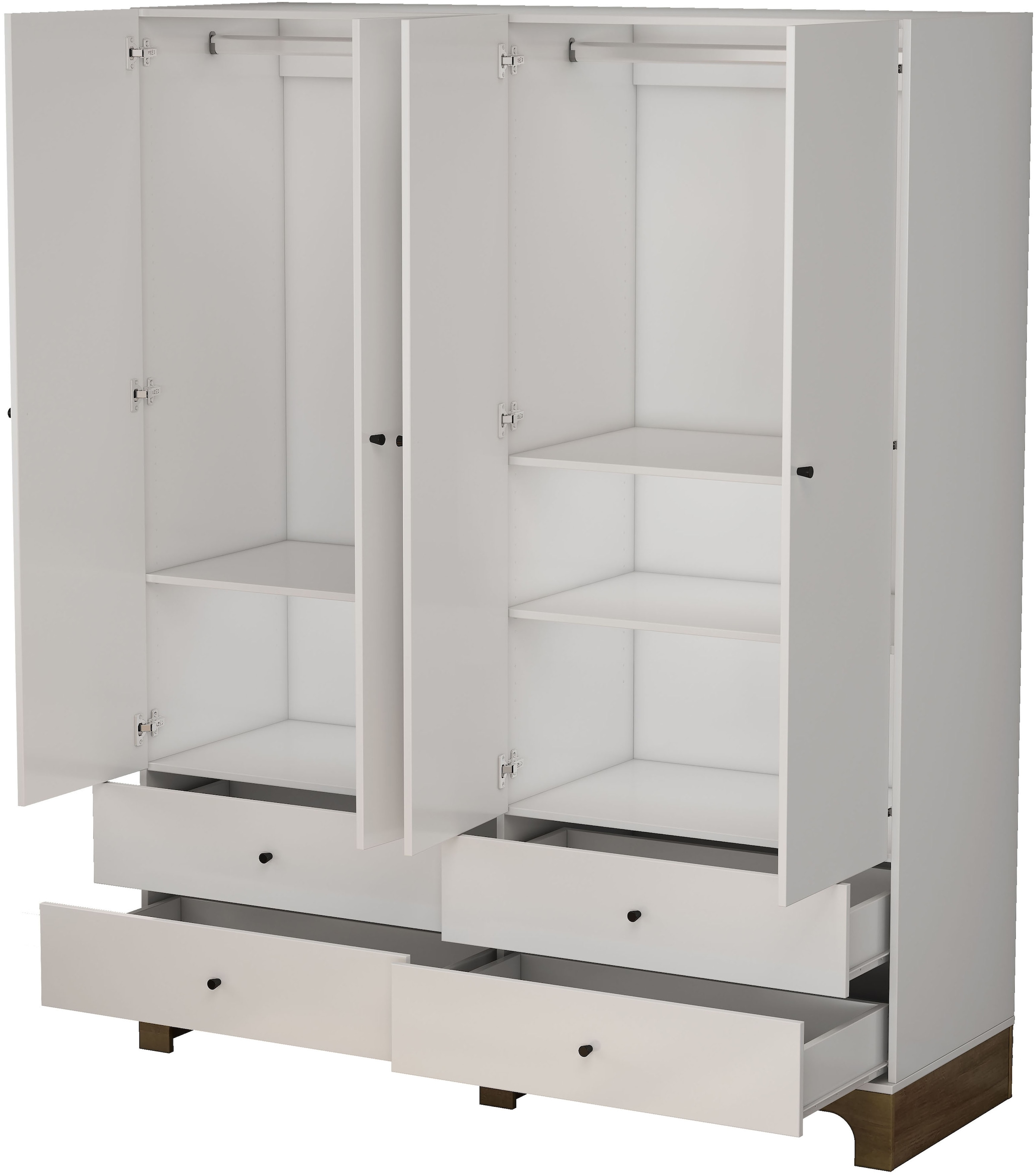 OTTO home Kleiderschrank »Oslo Schlafzimmerschrank Garderobe weiß Landhaus Bestseller«