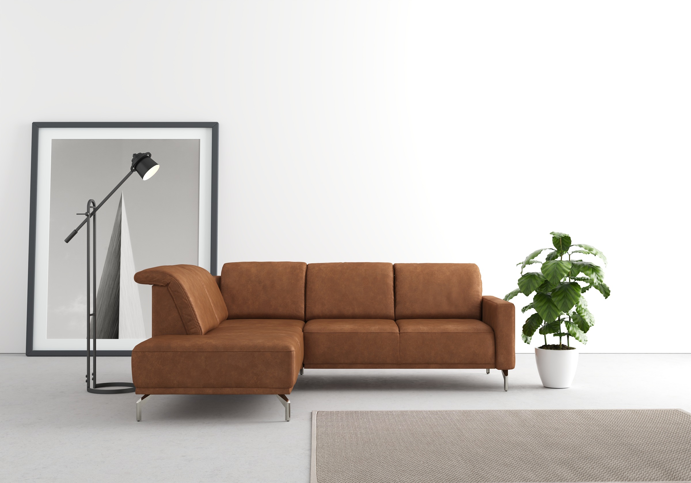 sit&more Ecksofa »Bailando L-Form«, wahlweise mit Kopfteilverstellung und Vorziehsitz, motorisch