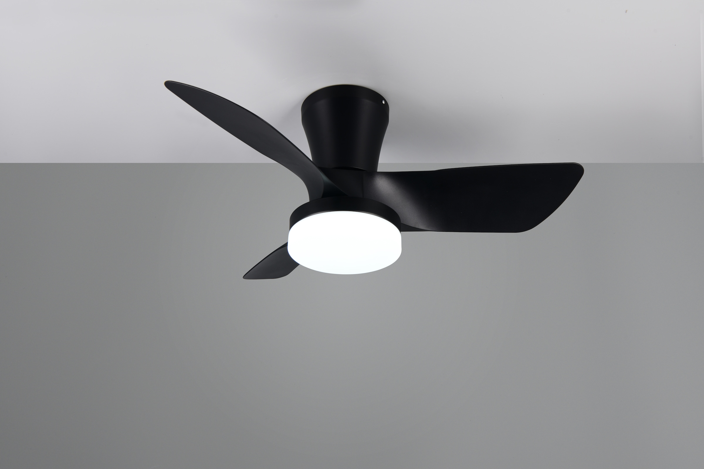 REALITY Leuchten LED Deckenleuchte »RANDERS mit Ventilator, Deckenventilator mit Licht inkl Fernbedienung«, 1 flammig, Leuchtmittel LED-Board | LED fest integriert, 6 Geschwindigkeiten Timer Vor- & Rücklauf LED dimmbar CCT Nachtlicht