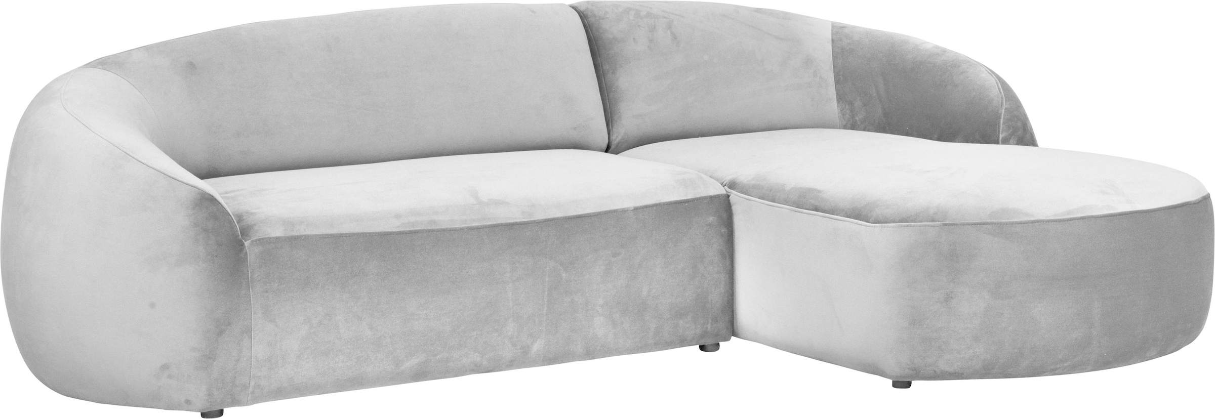LeGer Home by Lena Gercke Ecksofa »YANI L-Form, Designersofa, organische Form, Maße B/T/H: 255/170/81 cm«, mit Wellenunterfederung, auch in Bouclé, Recamiere rechts/links