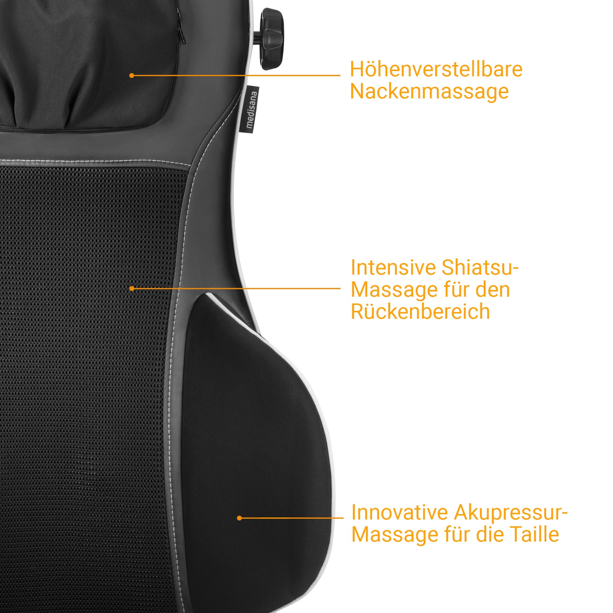 Medisana Massagesitzauflage »MC 823« Akupressur- und Shiatsumassage, 3 Intensitäten, 3 Massagezonen, Wärme