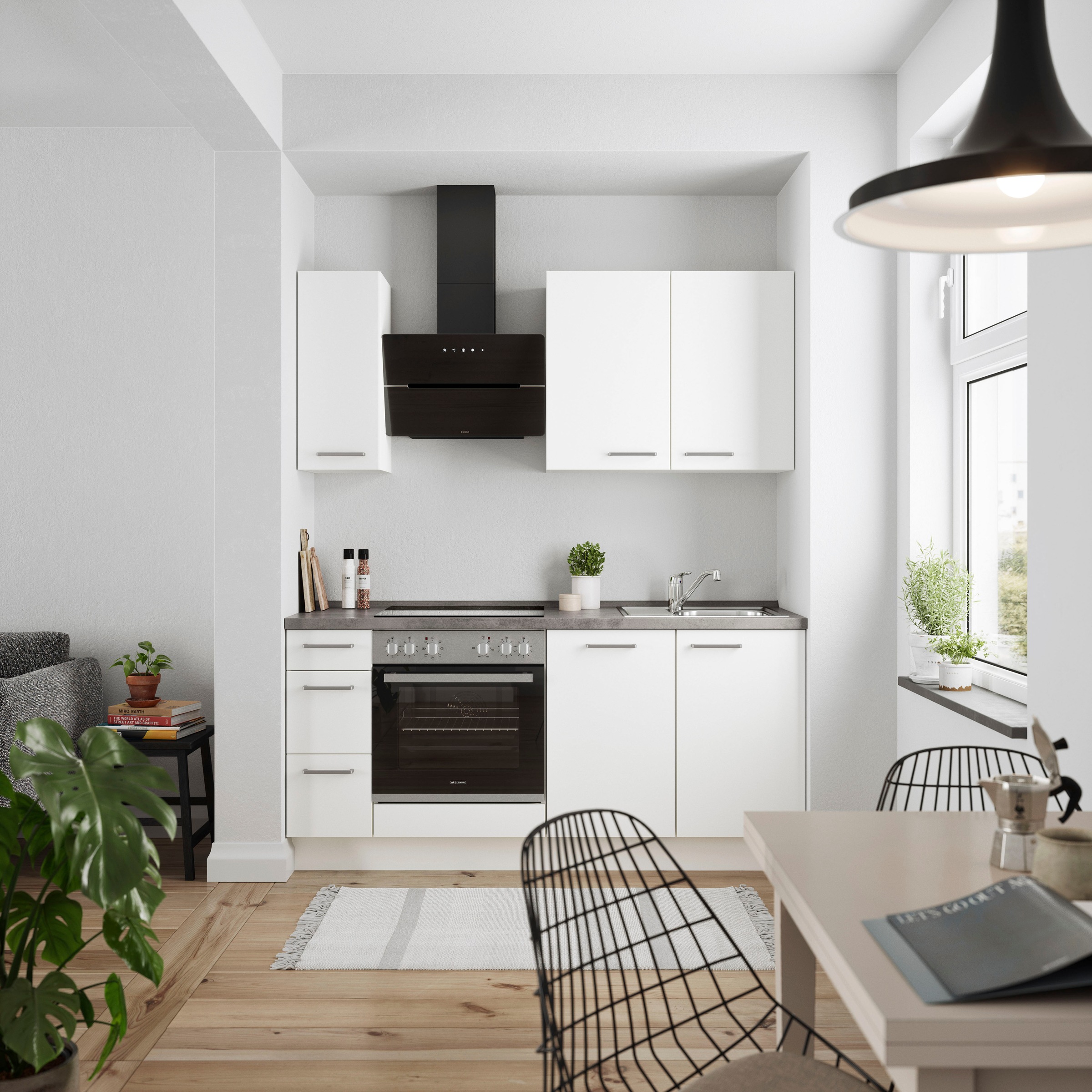 nobilia® Küchenzeile »"Touch II"«, vormontiert, Ausrichtung wählbar, Breite 180 cm, wahlw. mit E-Geräten
