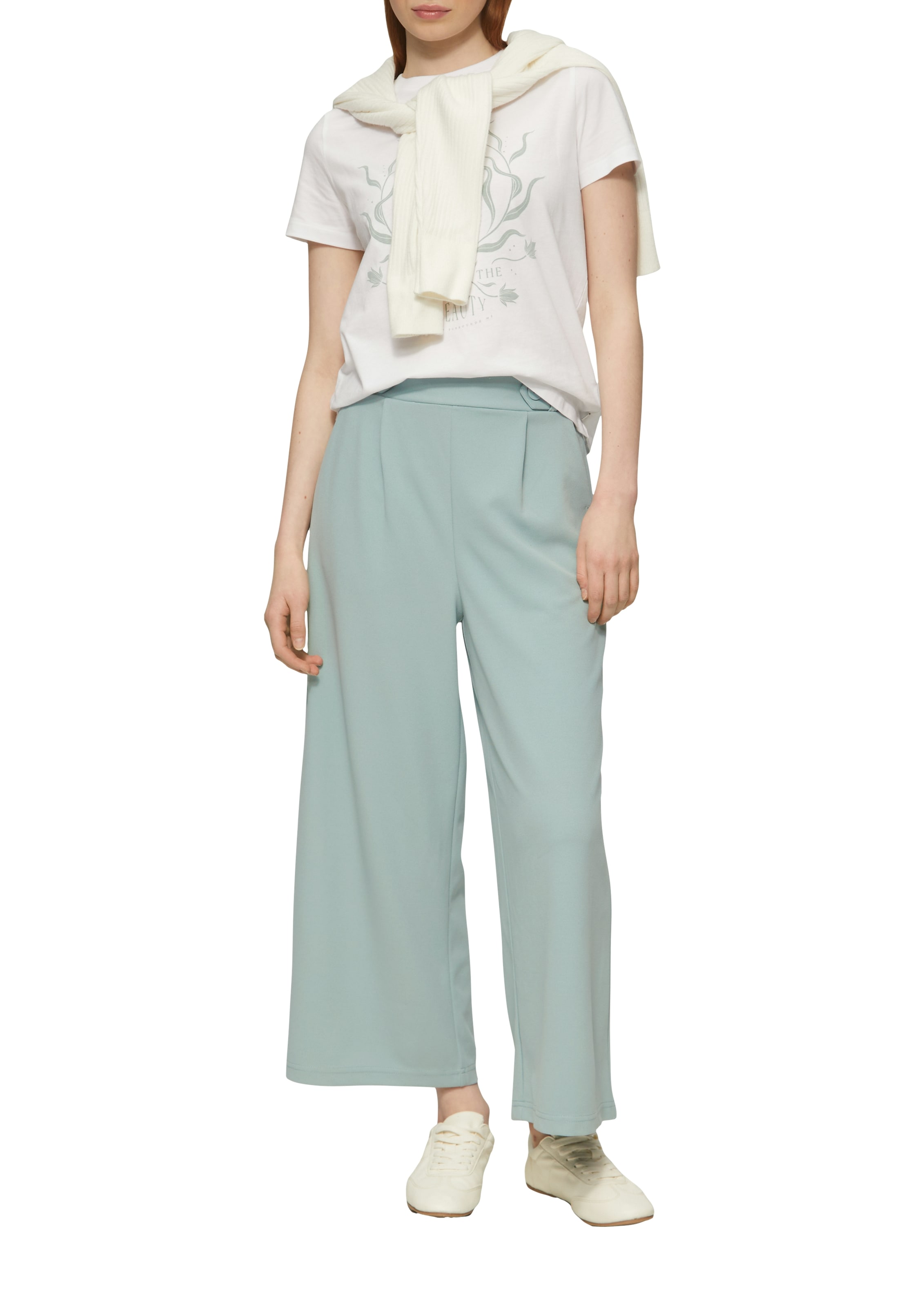 QS Culotte, mit Knopf-Design am Bund