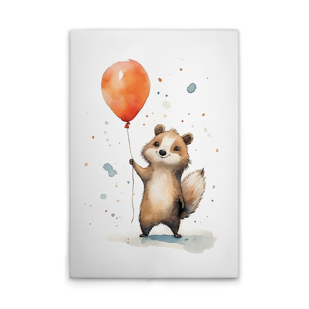 A.S. Création Leinwandbild »Cute Raccoon Orange - Wandbild Weiß Braun Keilr günstig online kaufen