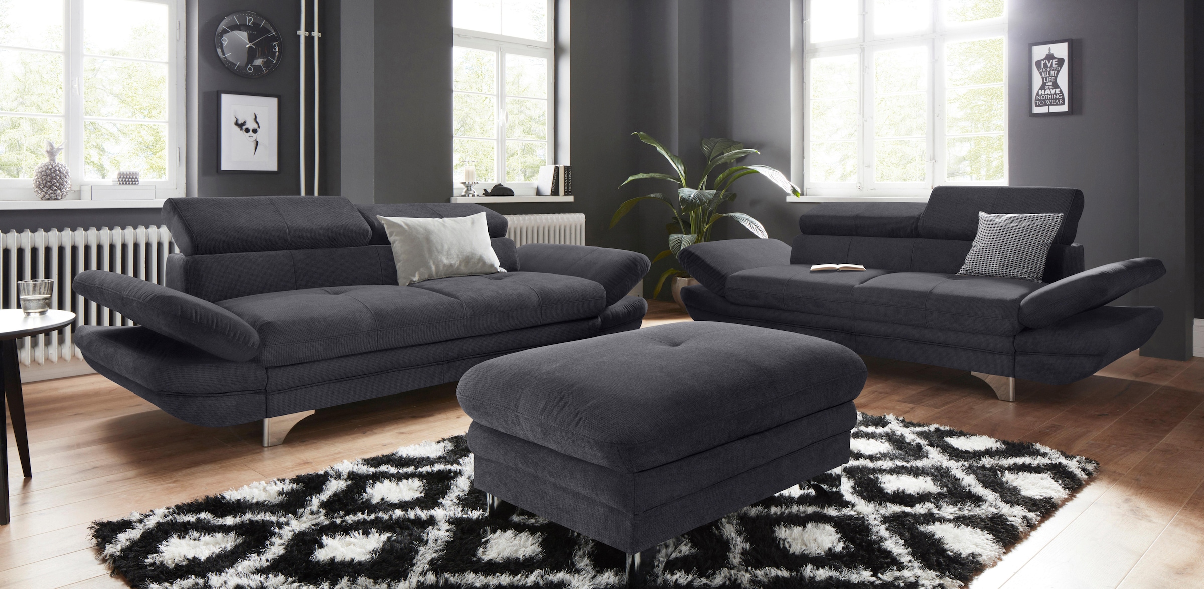 COTTA 2-Sitzer »Enterprise«, Big-Sofa, mit Armteilverstellung & Kopfteilverstellung